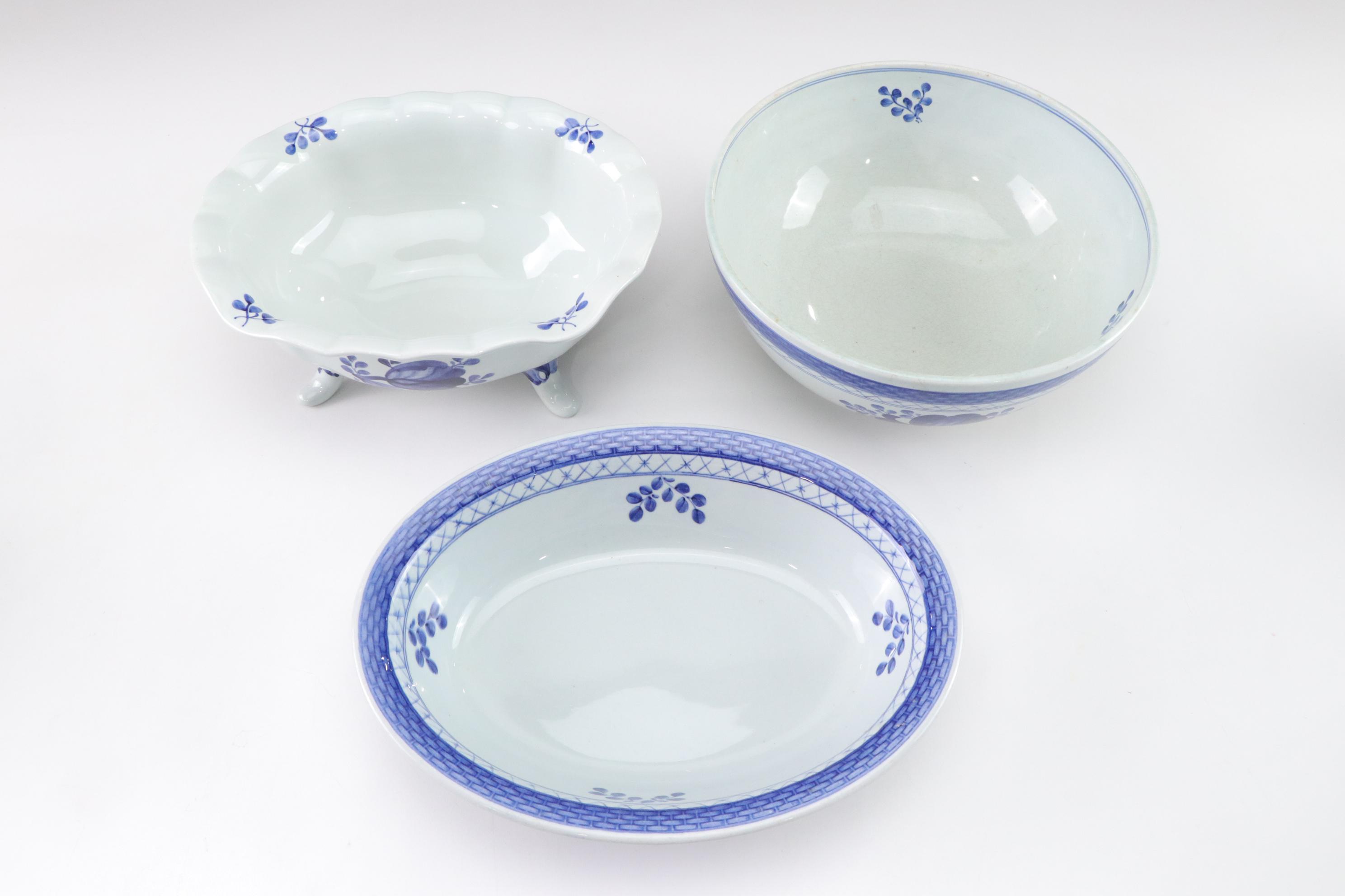 Royal Copenhagen "Tranquebar Blue" Porcelain Serveware