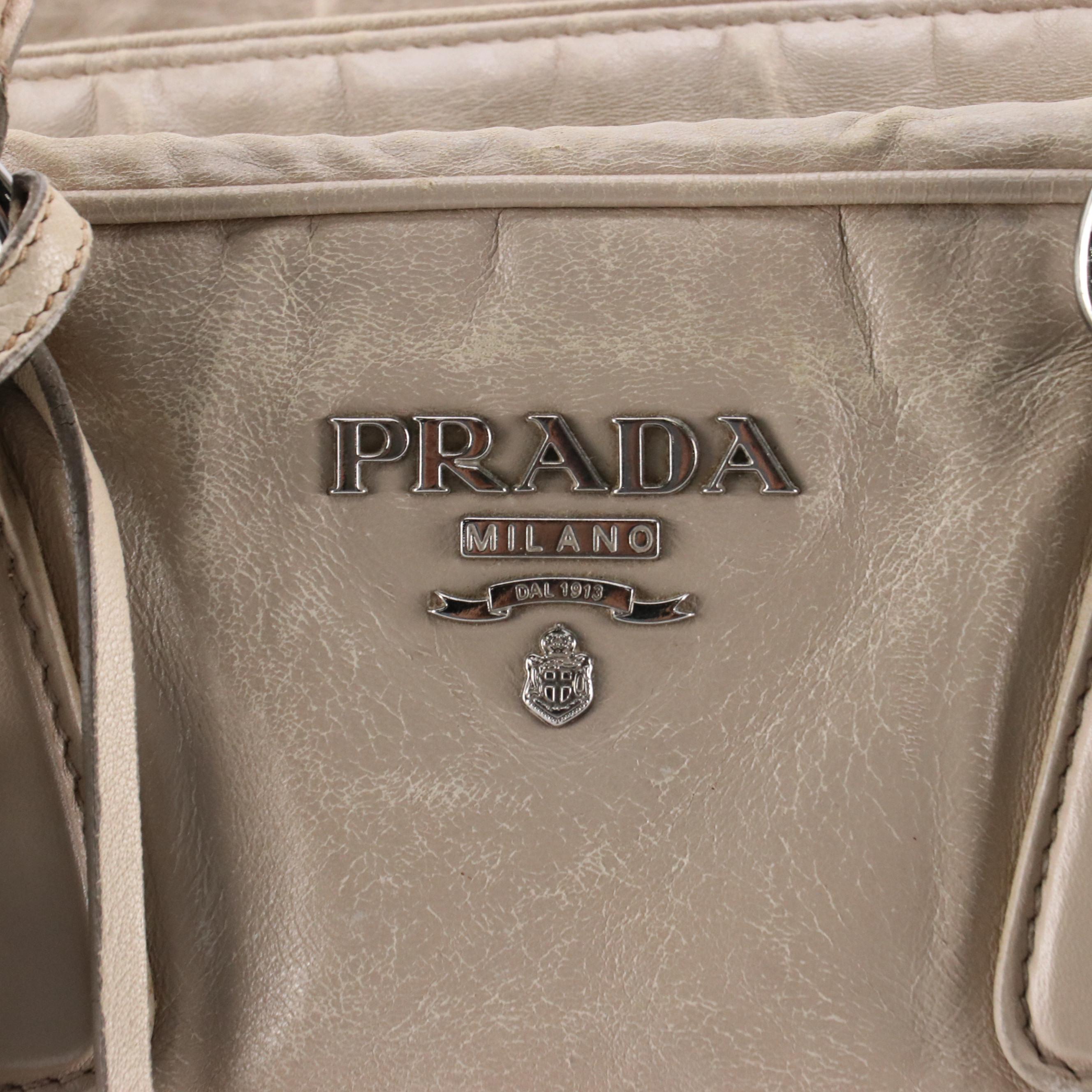 Prada Satchel in Pomice Antique Nappa Leather