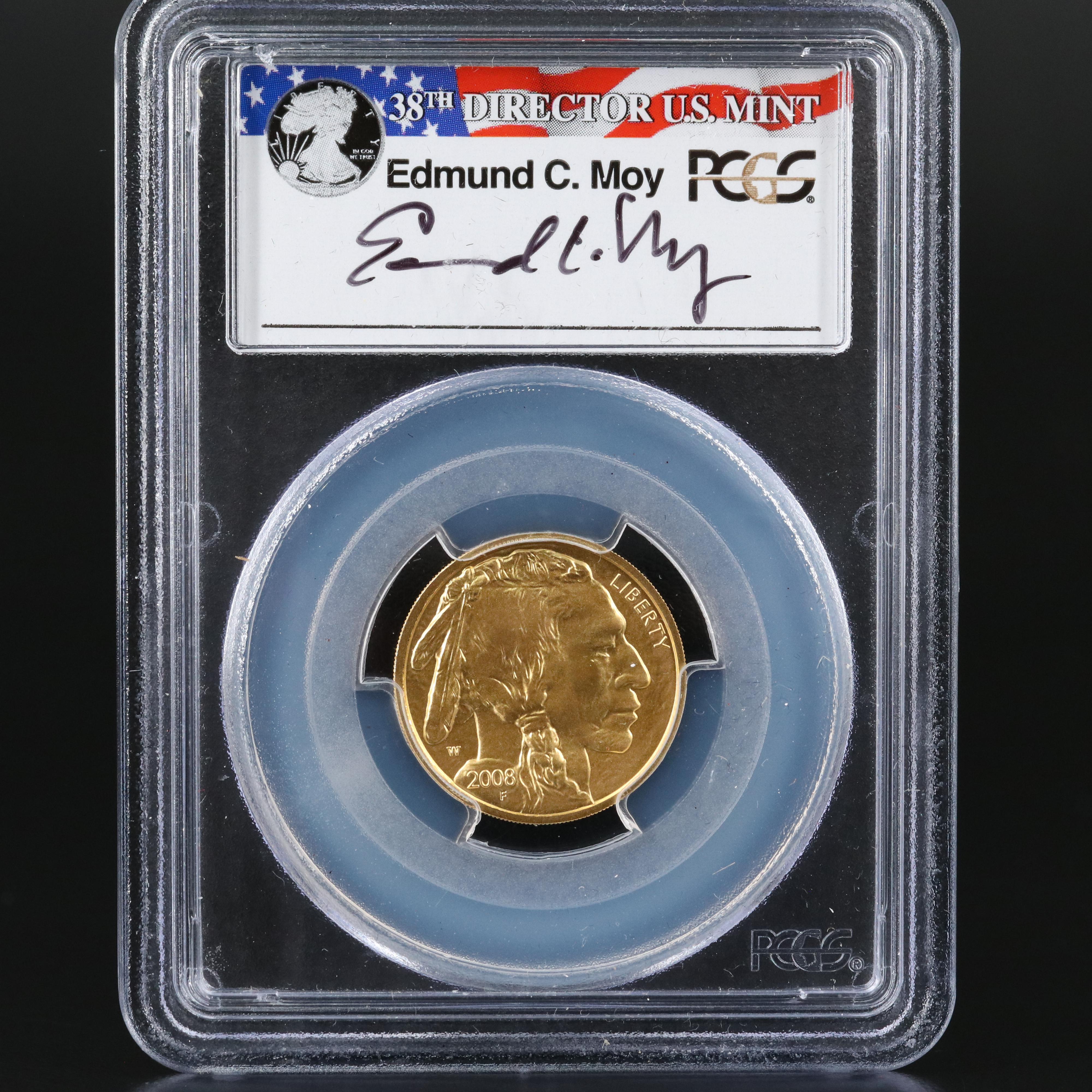 PCGS MS70 Moy Signed Four-Piece 2008 Gold Buffalo Bullion Coin Set