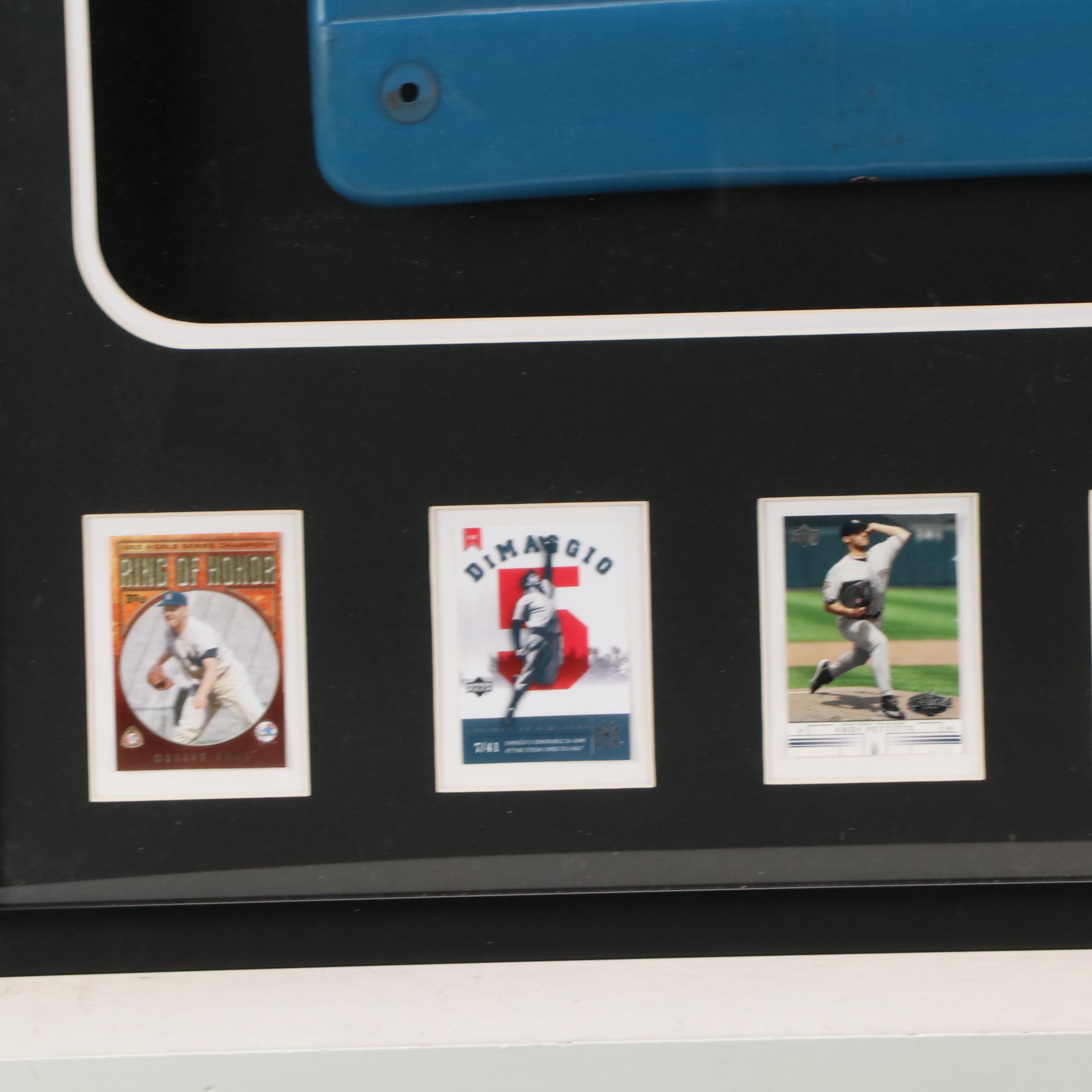 New York Yankees Stadium Seat and Baseball Card Display