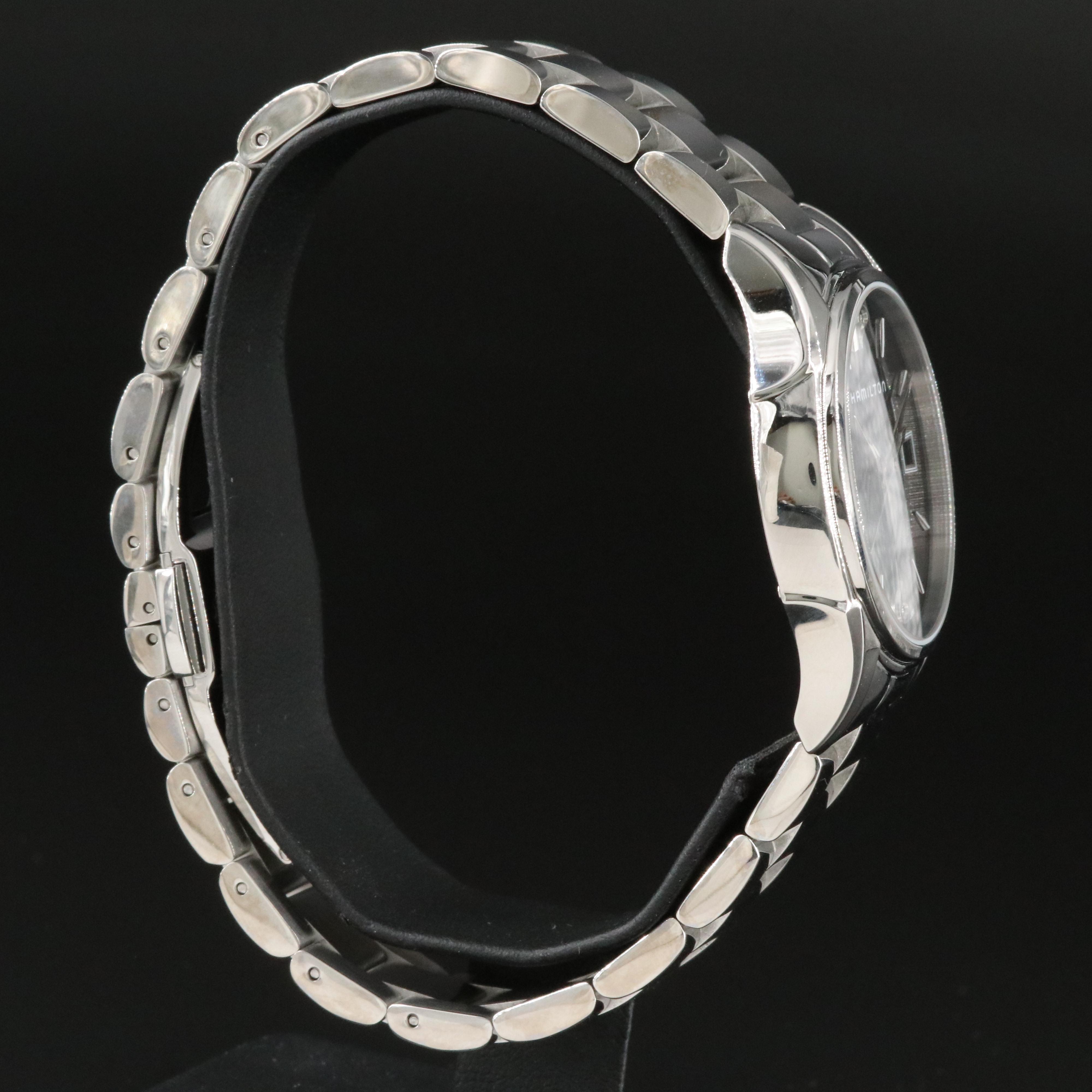 Hamilton Jazzmaster Black Dial Steel Quartz Watch