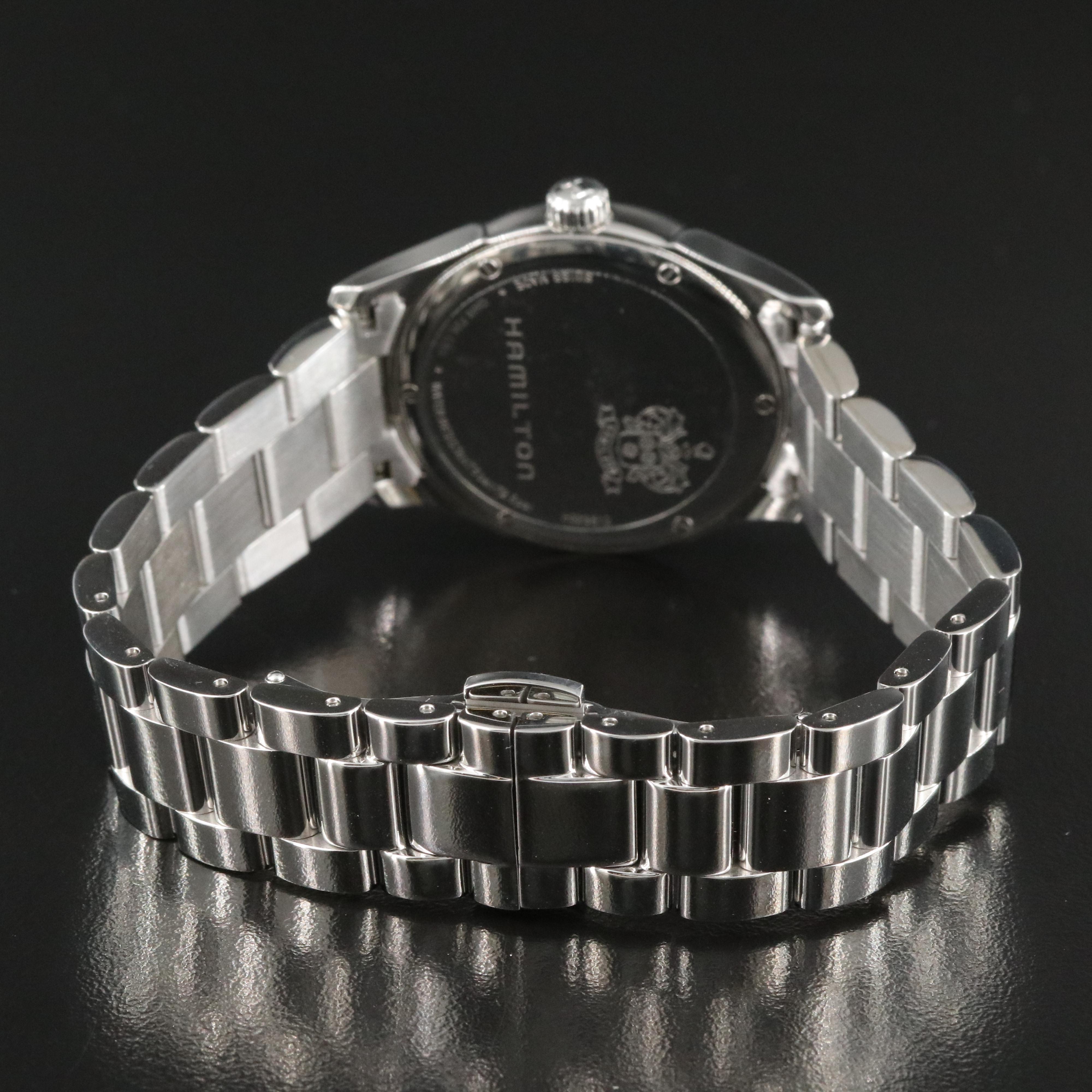 Hamilton Jazzmaster Black Dial Steel Quartz Watch