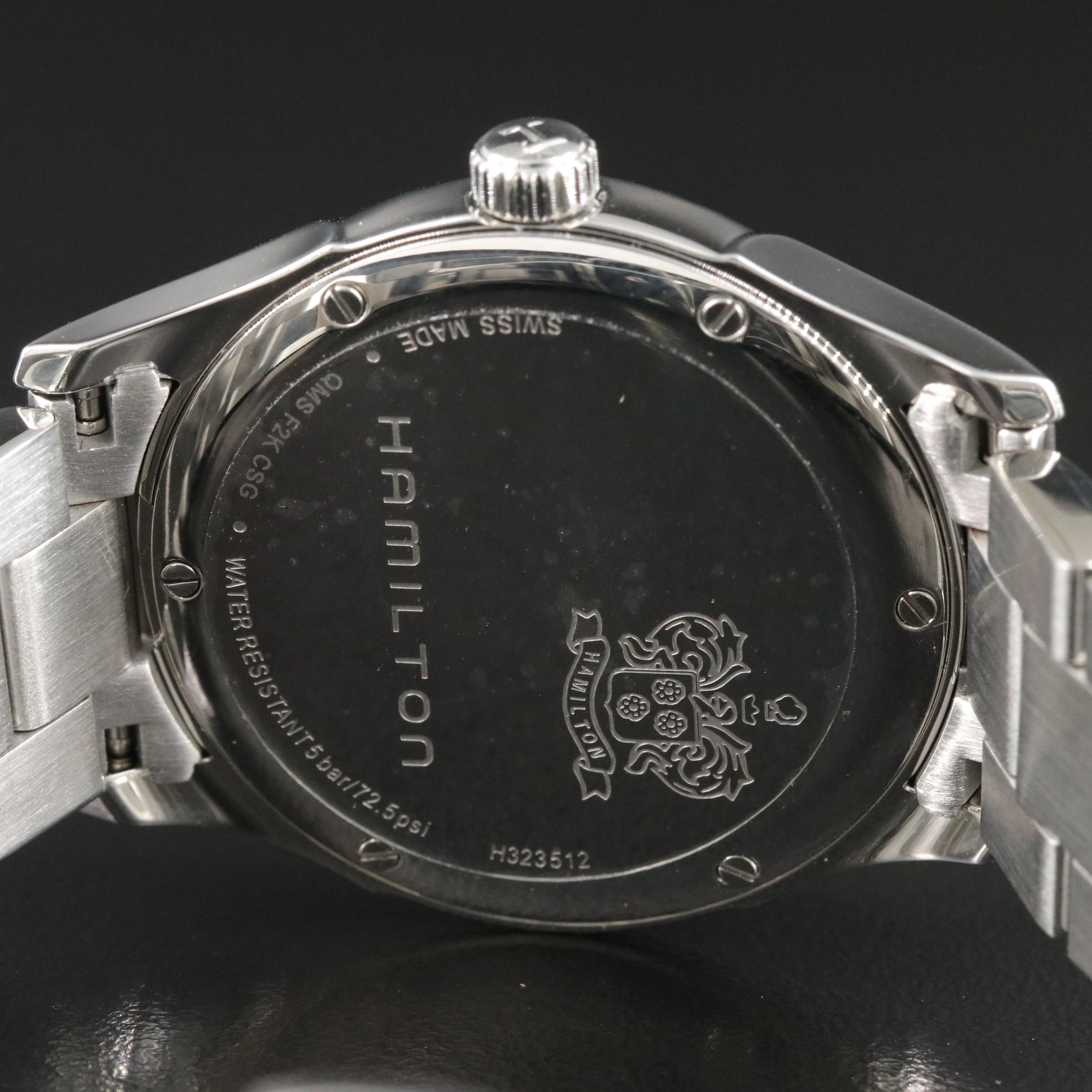 Hamilton Jazzmaster Black Dial Steel Quartz Watch