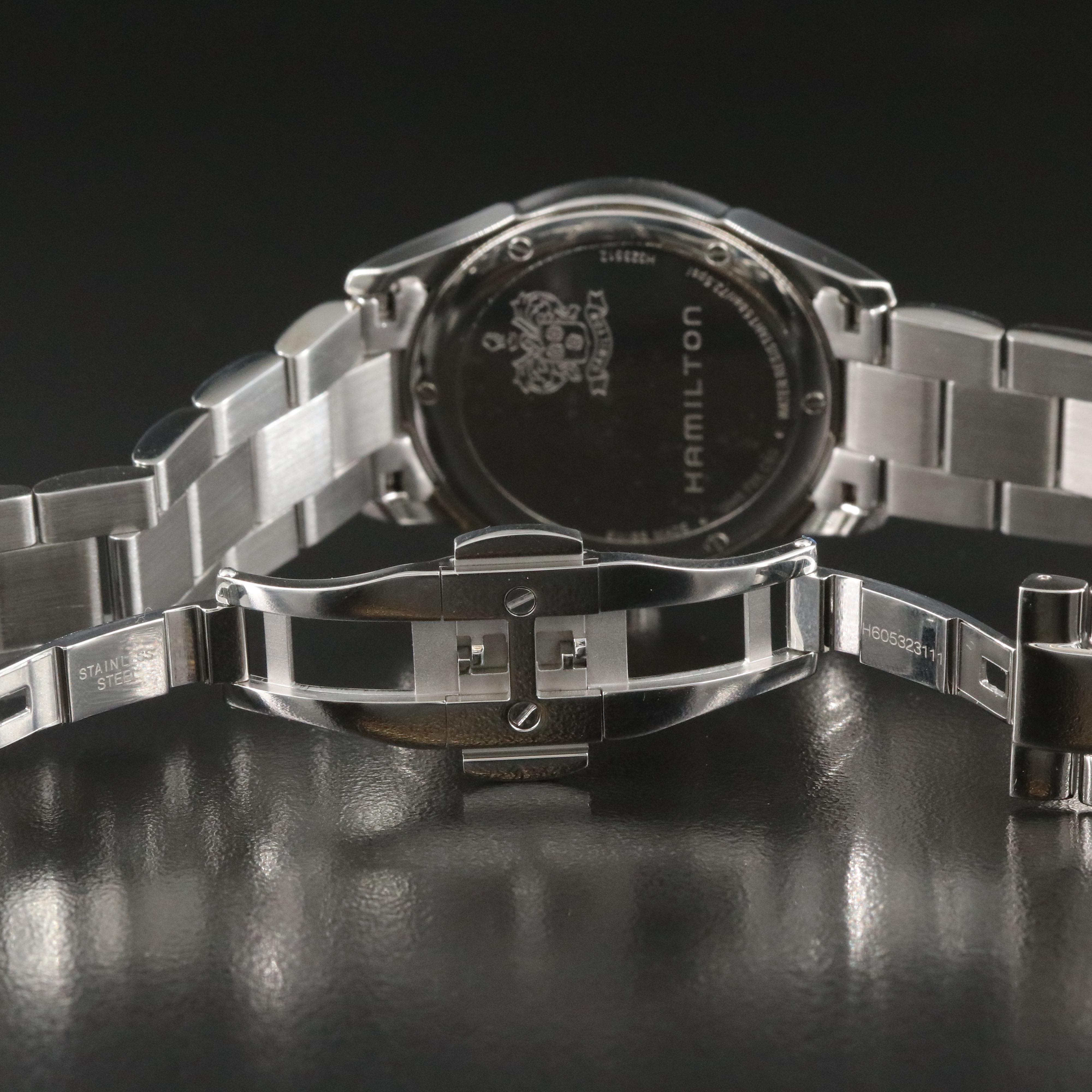 Hamilton Jazzmaster Black Dial Steel Quartz Watch