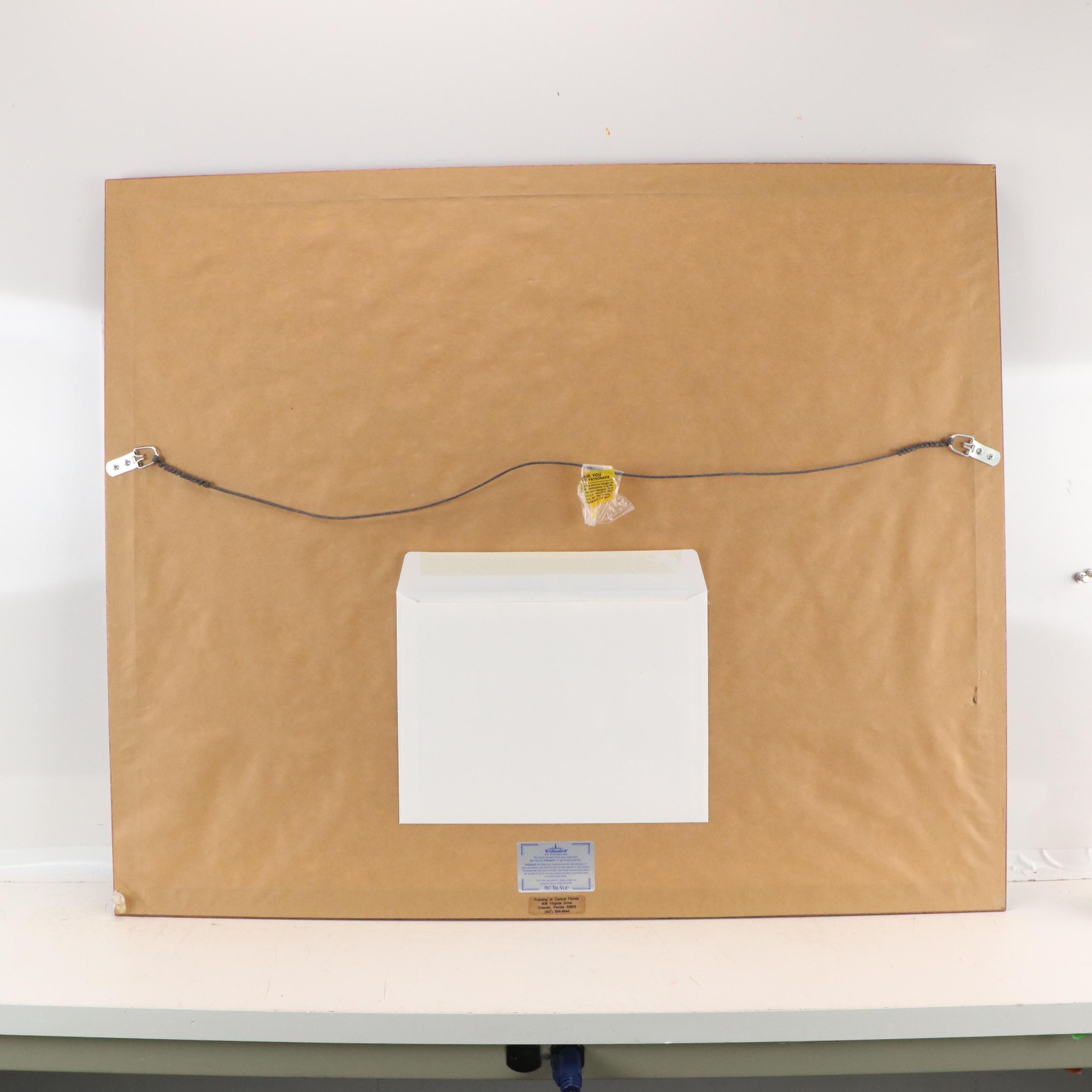 Daniel Moore Signed "Third and Long" Alabama Crimson Tide Print with Display