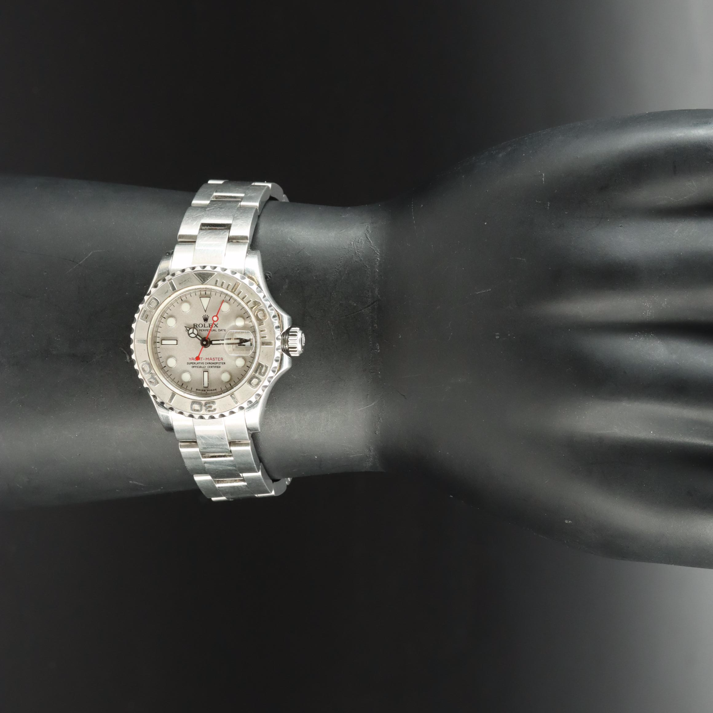 2007 Rolex Yacht-Master Platinum Dial and Bezel Watch