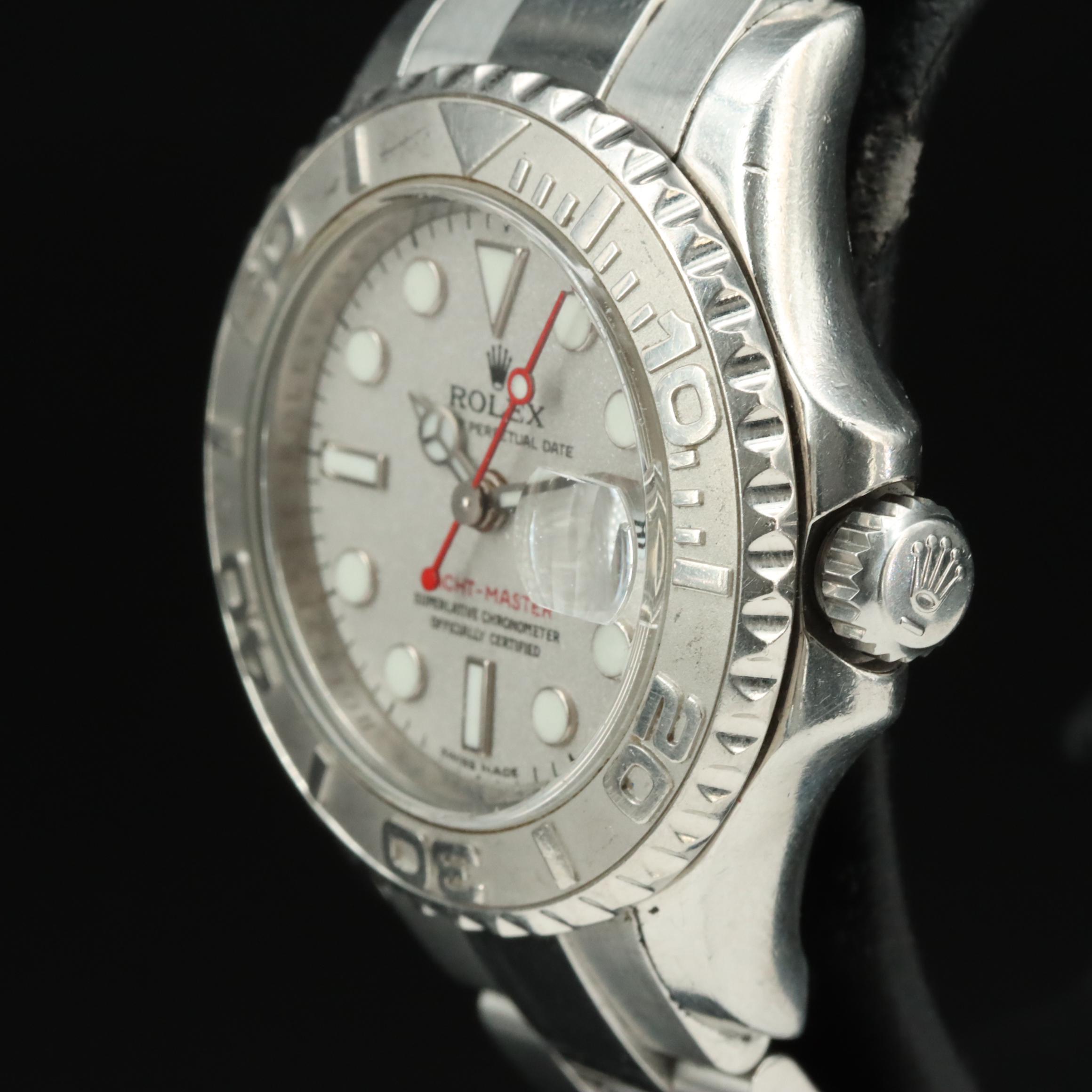 2007 Rolex Yacht-Master Platinum Dial and Bezel Watch