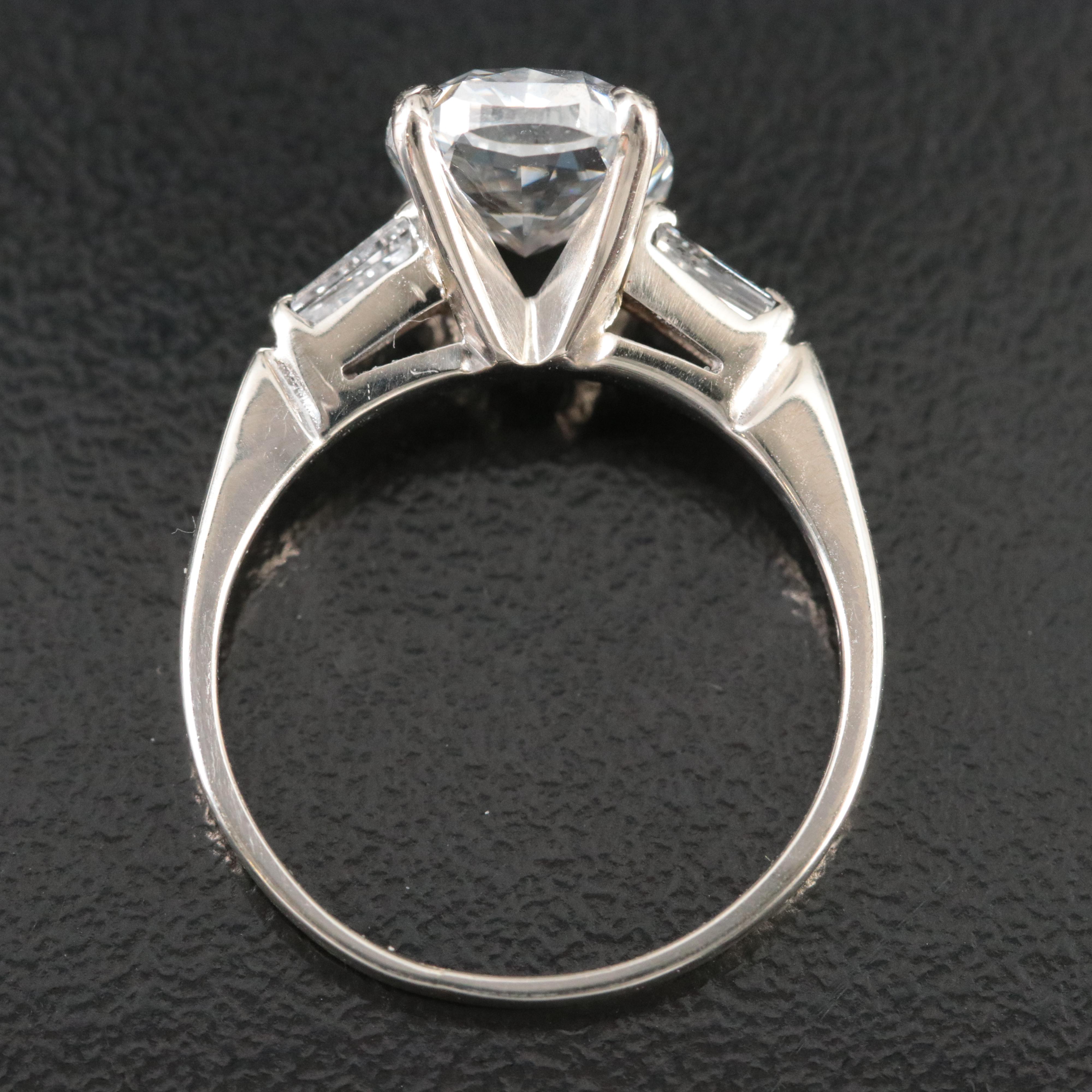14K 3.25 CTW Diamond Ring with a GIA Diamond Grading Report