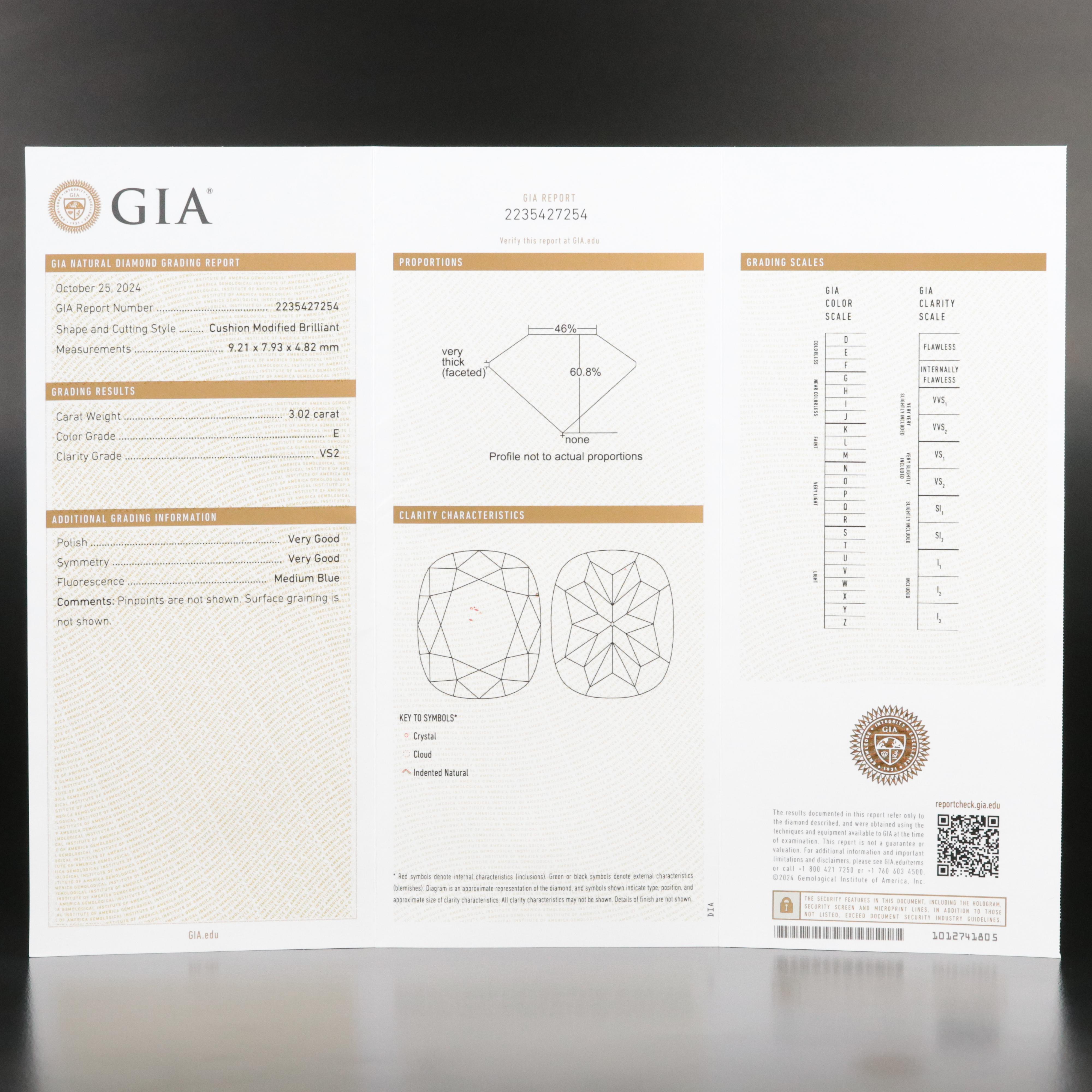 14K 3.25 CTW Diamond Ring with a GIA Diamond Grading Report