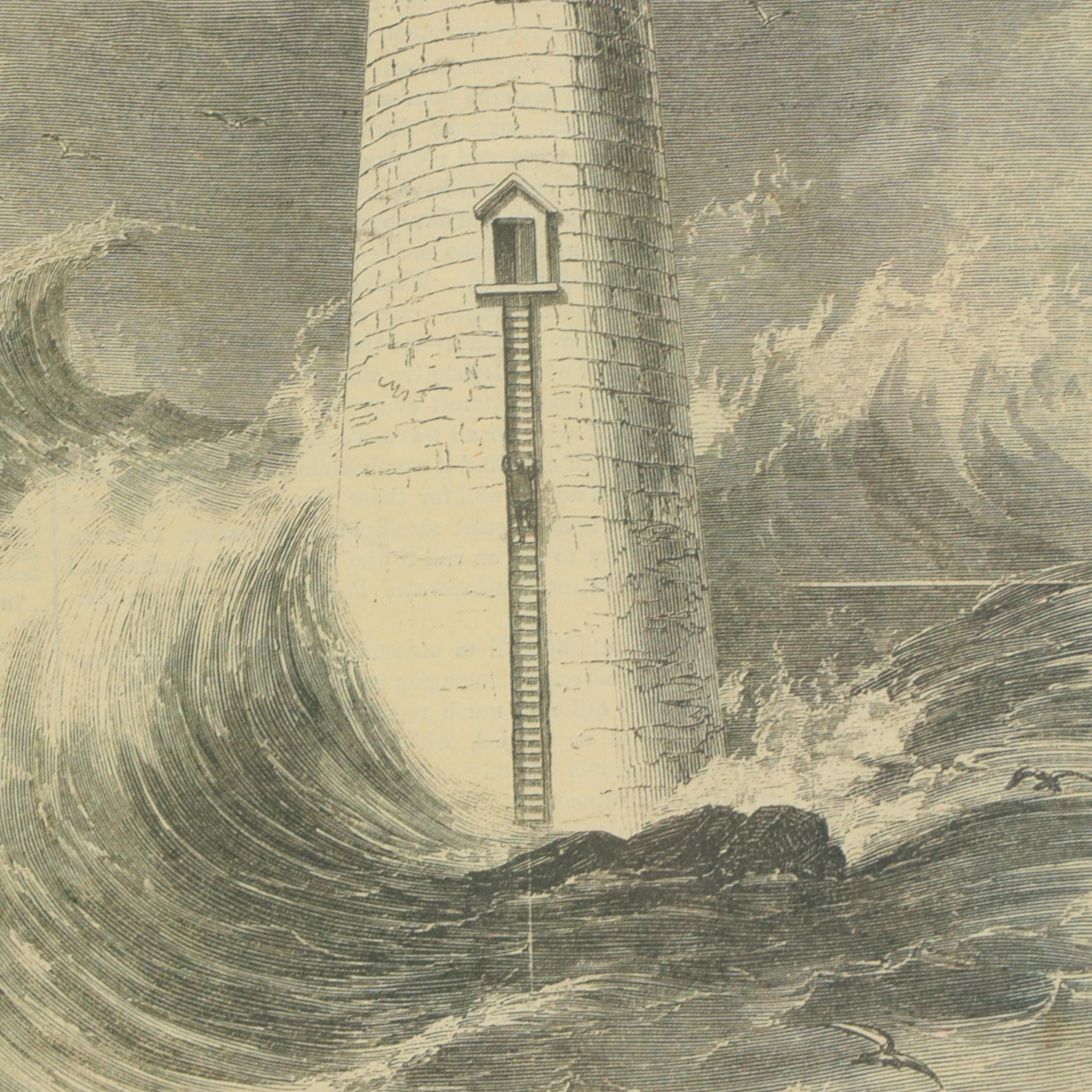 Offset Lithographs of Coastal Landscapes with Lighthouses