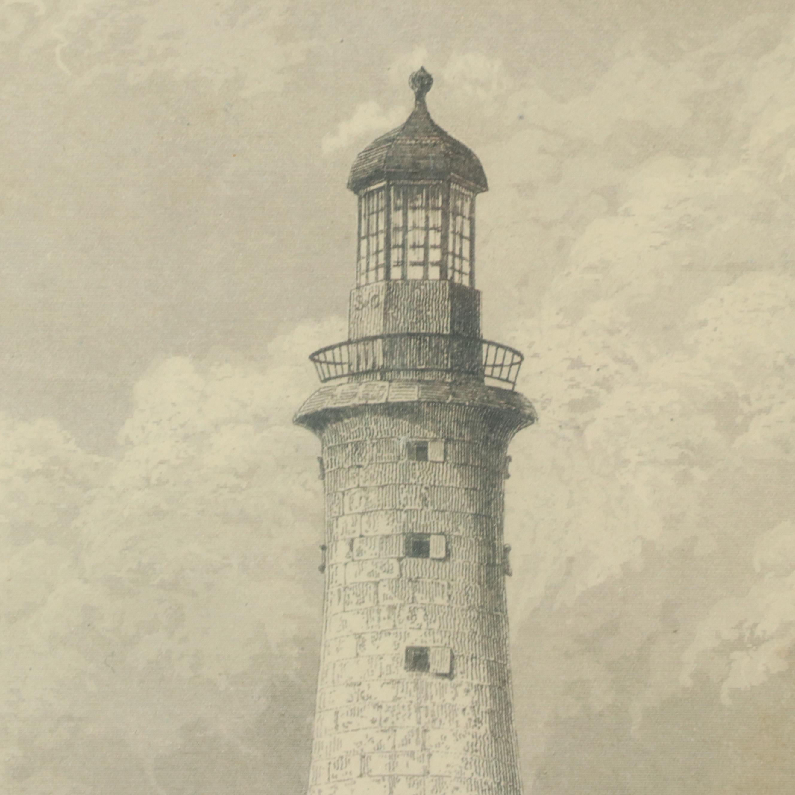 Offset Lithographs of Coastal Landscapes with Lighthouses
