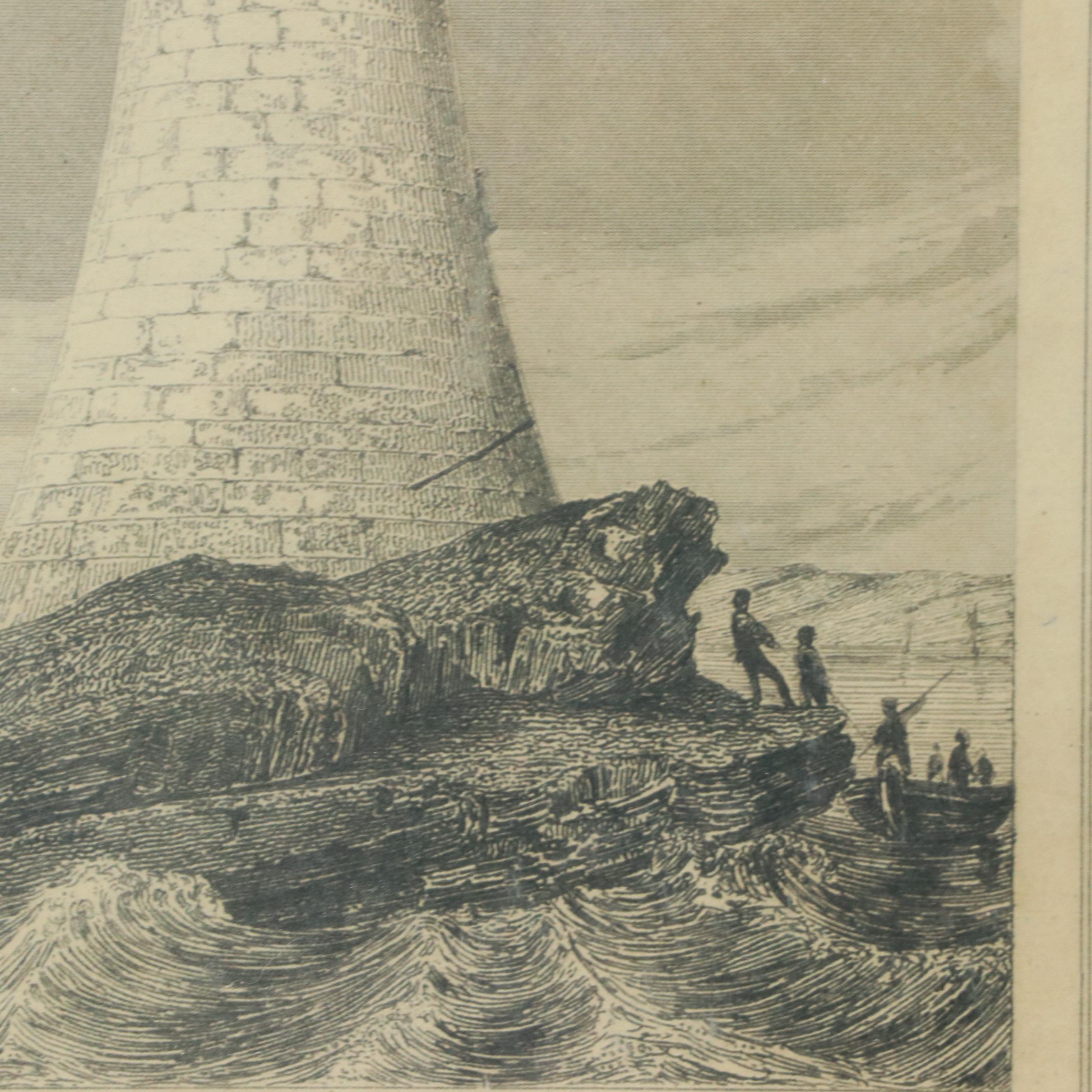 Offset Lithographs of Coastal Landscapes with Lighthouses