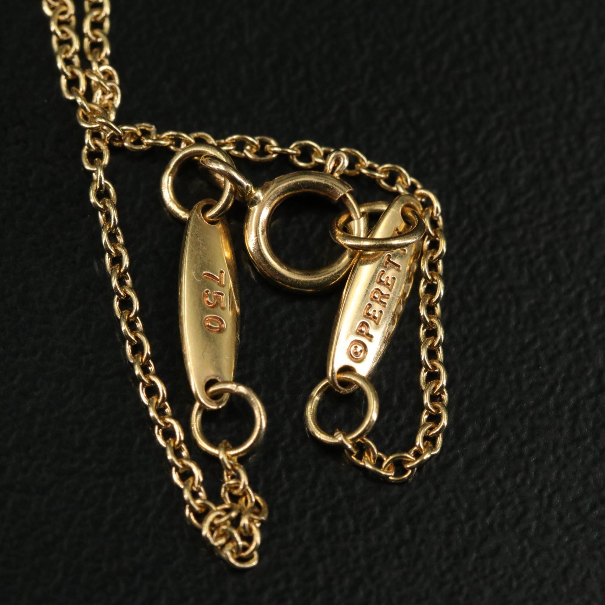 Elsa Peretti for Tiffany & Co. 18K Open Heart Pendant Necklace