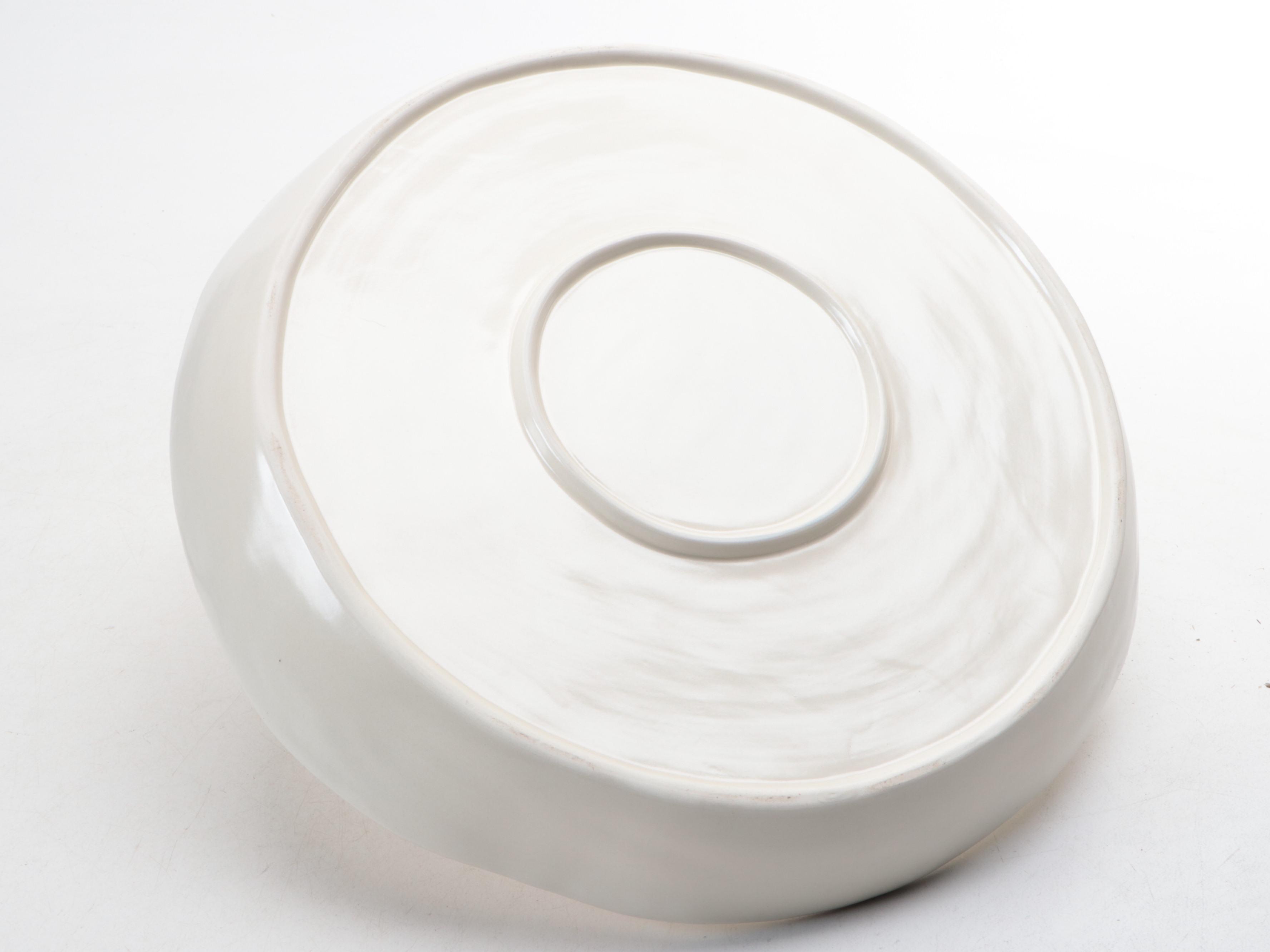 Ceramic Stag Plate with Black Metal Candlesticks