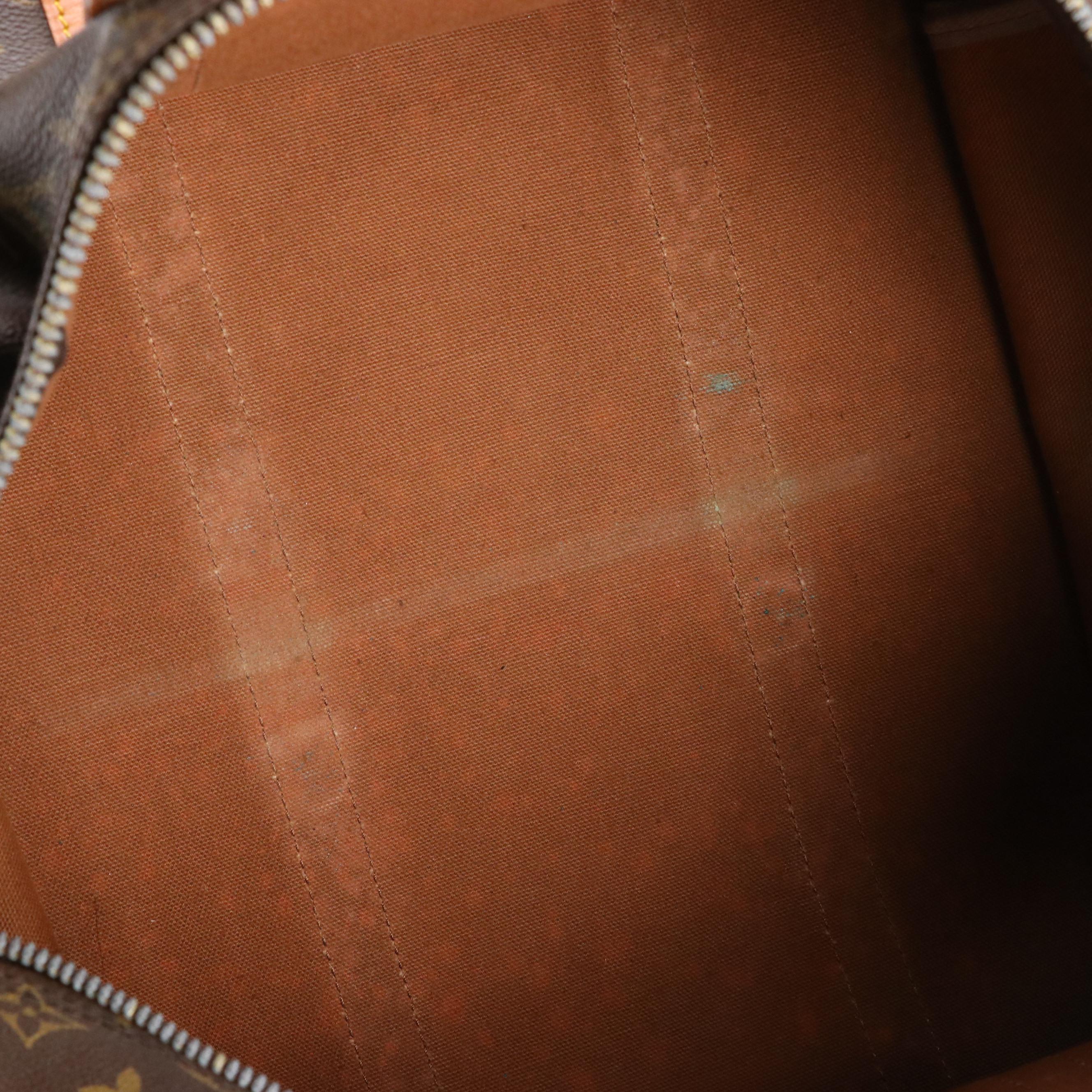 Louis Vuitton Keepall 50 Travel Bag in Monogram Canvas and Leather