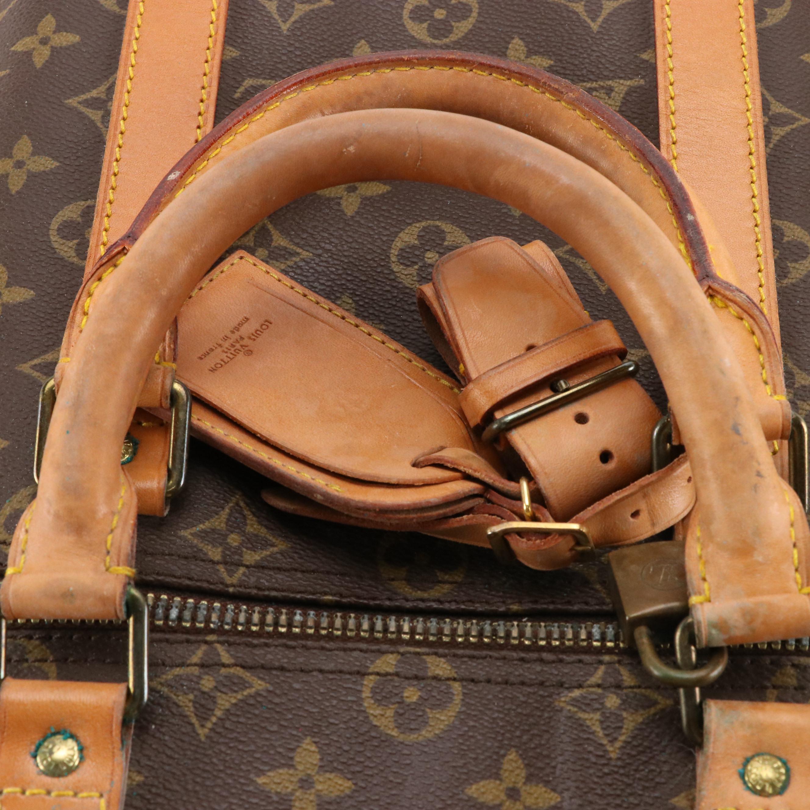 Louis Vuitton Keepall 50 Travel Bag in Monogram Canvas and Leather