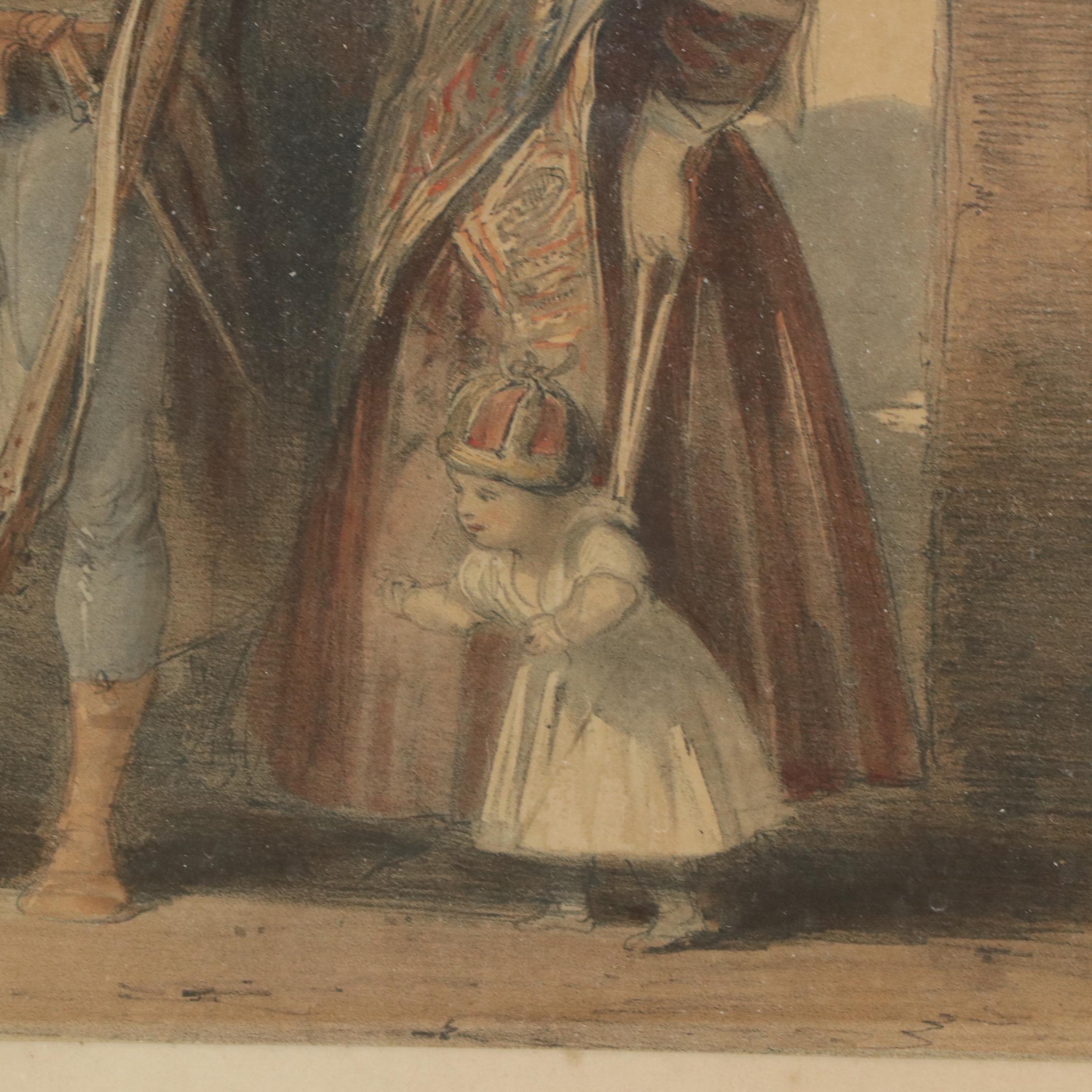 Hand-Colored Lithograph After Joseph Nash, 19th Century