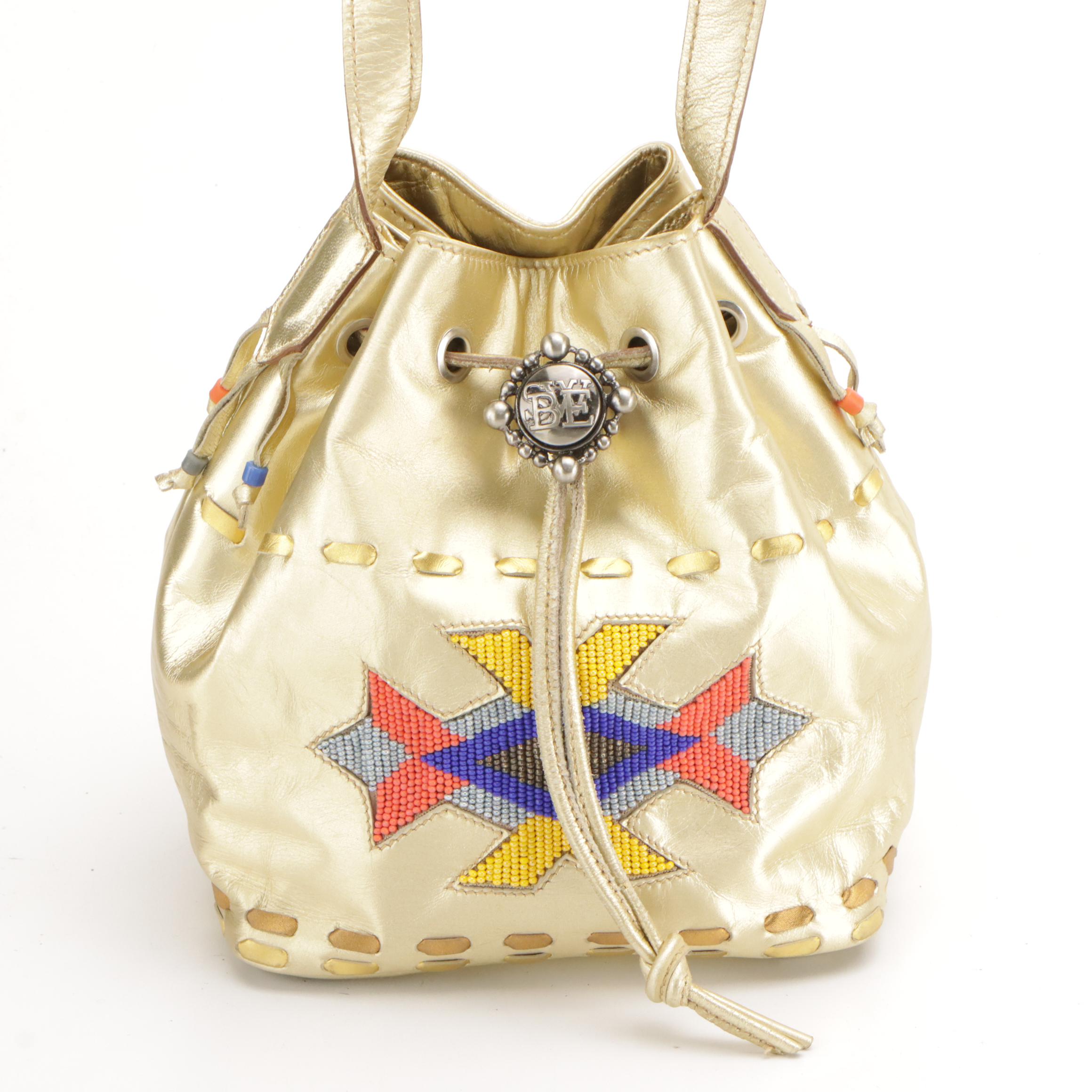 Susan Bennis/Warren Edwards Small Beaded Drawstring Crossbody Bags