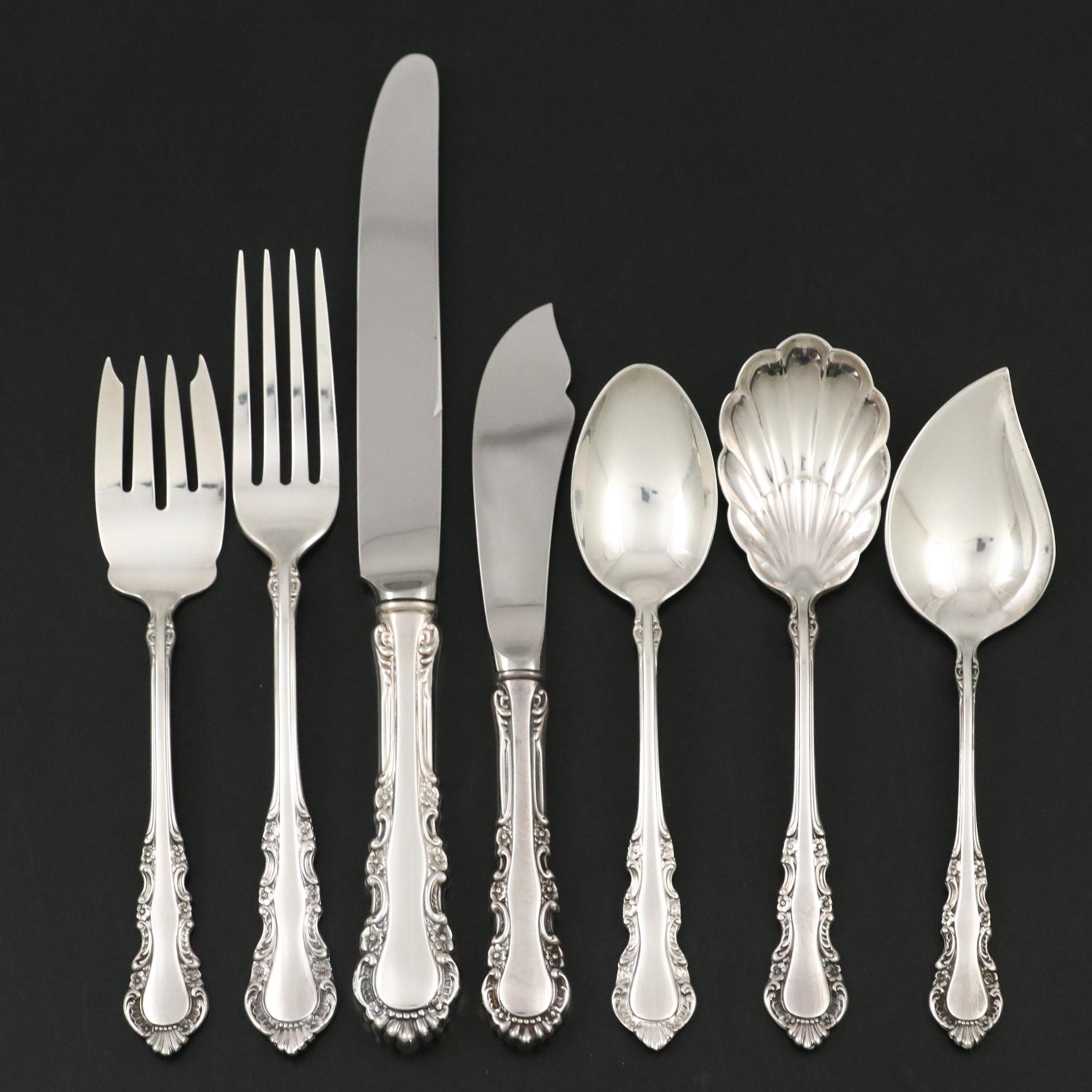 Reed & Barton "Dresden Rose" Sterling Silver Flatware and Serving Utensils