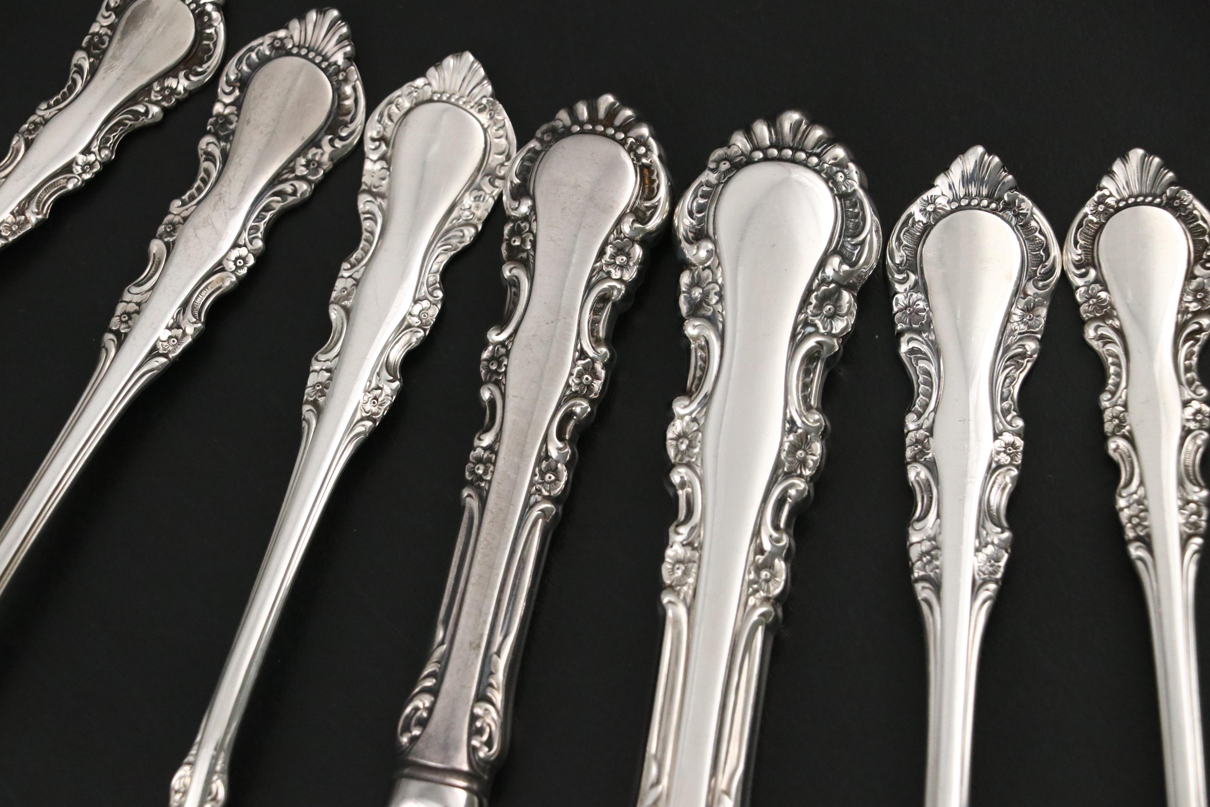Reed & Barton "Dresden Rose" Sterling Silver Flatware and Serving Utensils