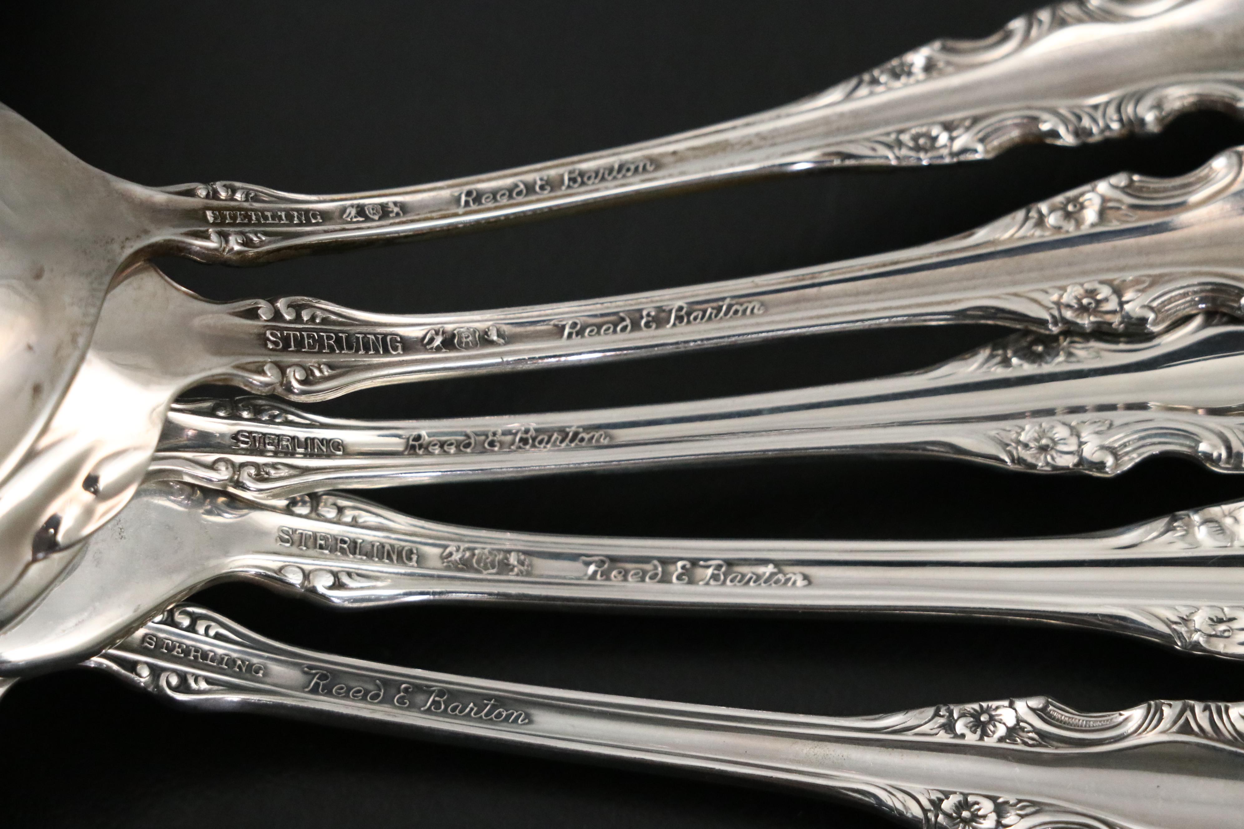 Reed & Barton "Dresden Rose" Sterling Silver Flatware and Serving Utensils
