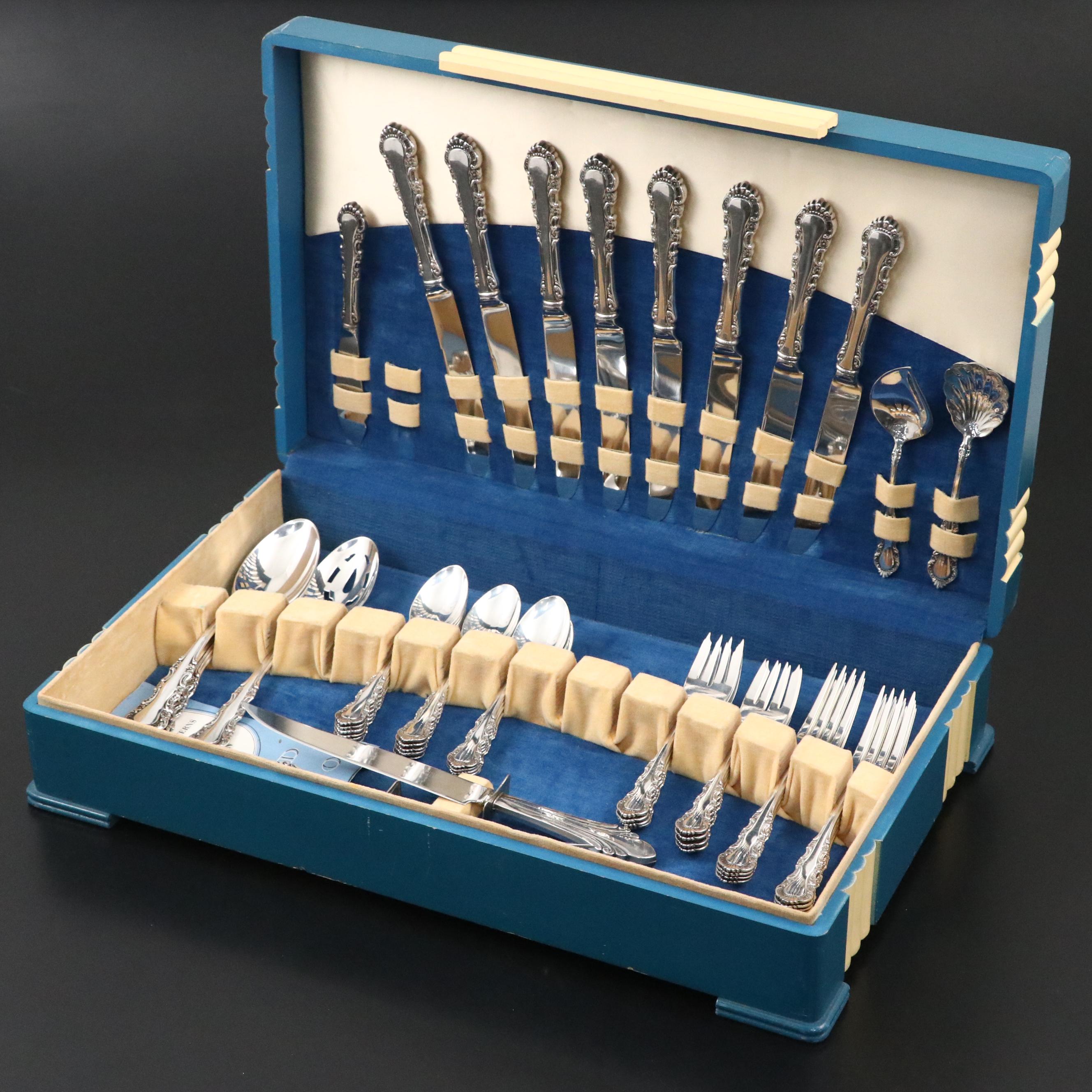 Reed & Barton "Dresden Rose" Sterling Silver Flatware and Serving Utensils