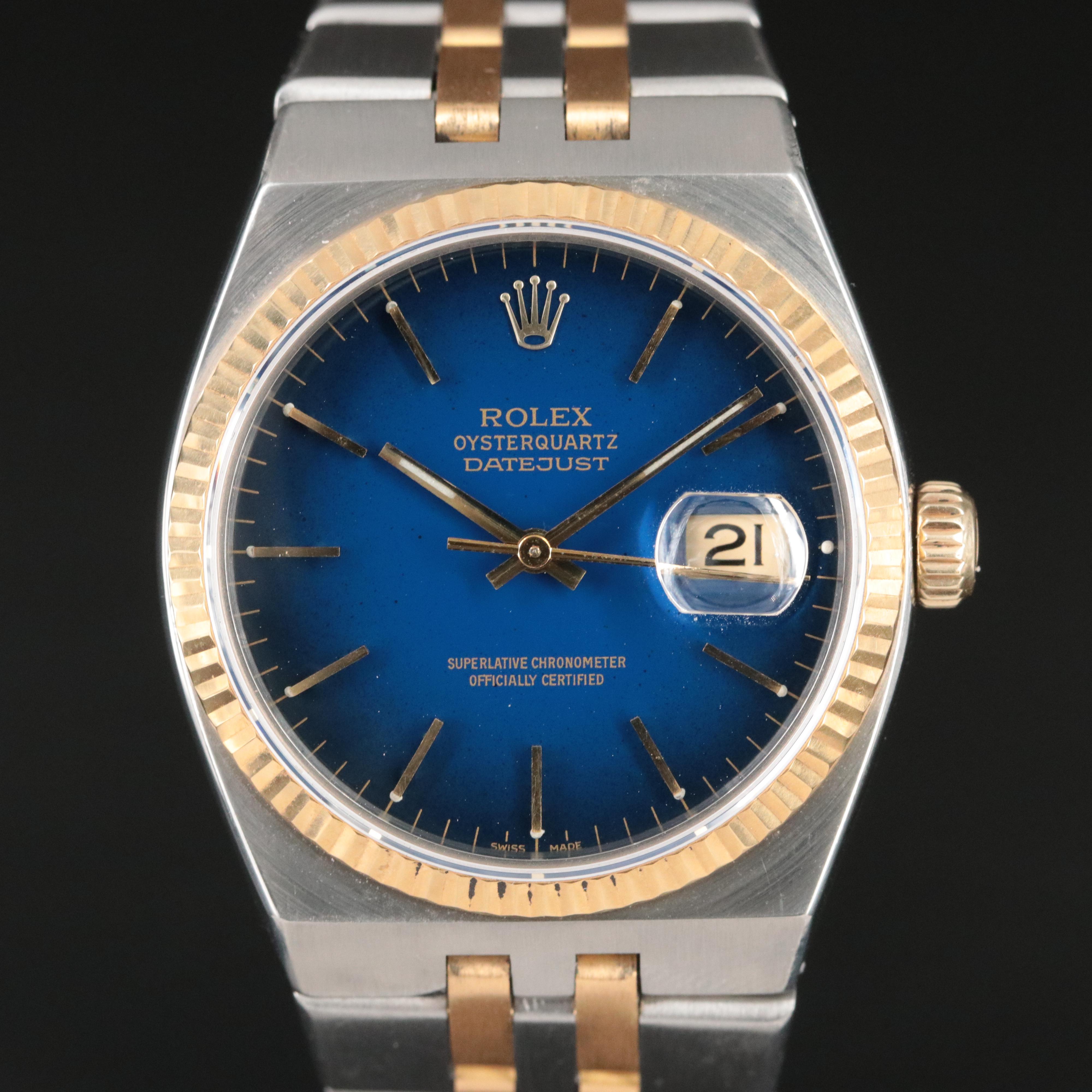 1985 Two-Tone Rolex Oysterquartz Watch