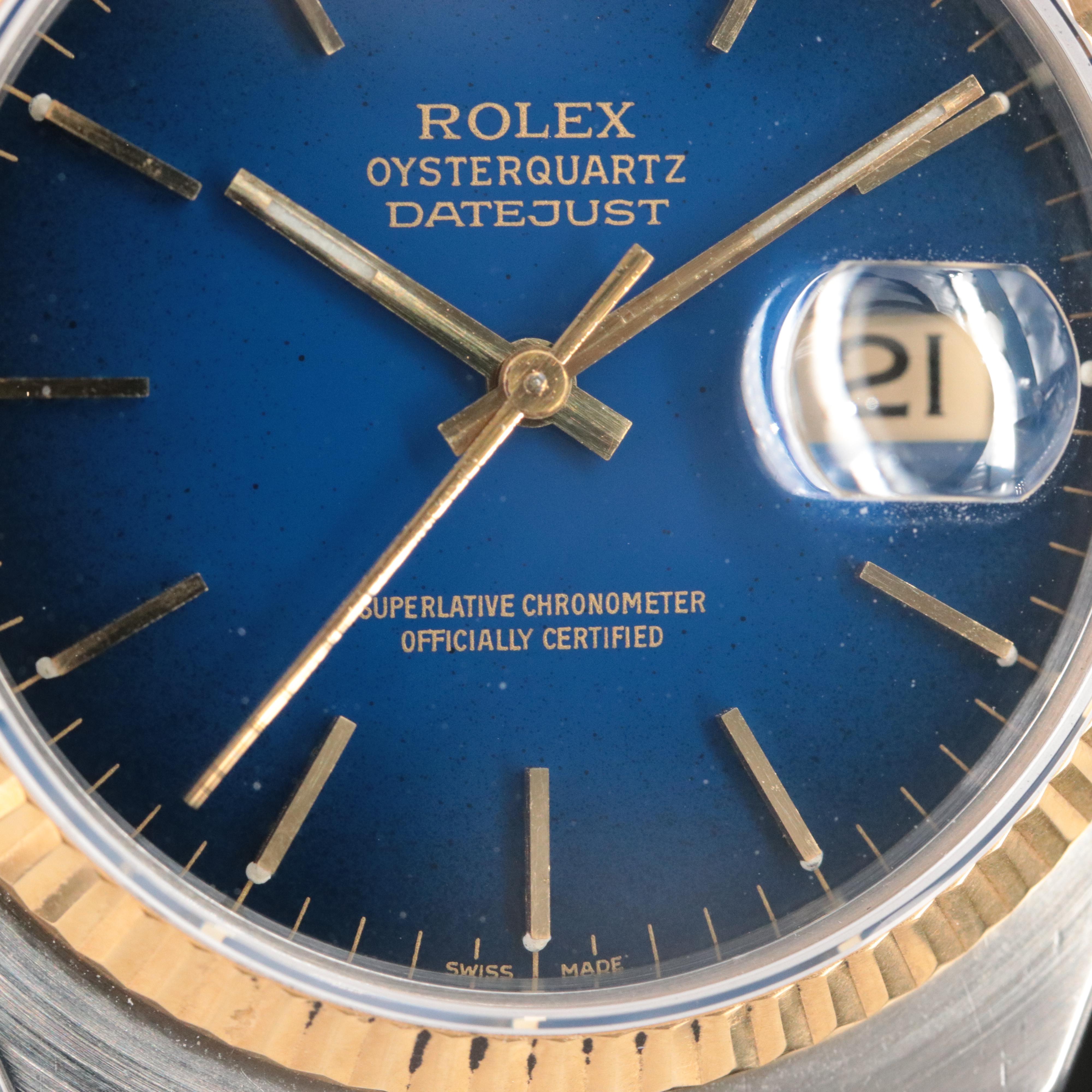 1985 Two-Tone Rolex Oysterquartz Watch