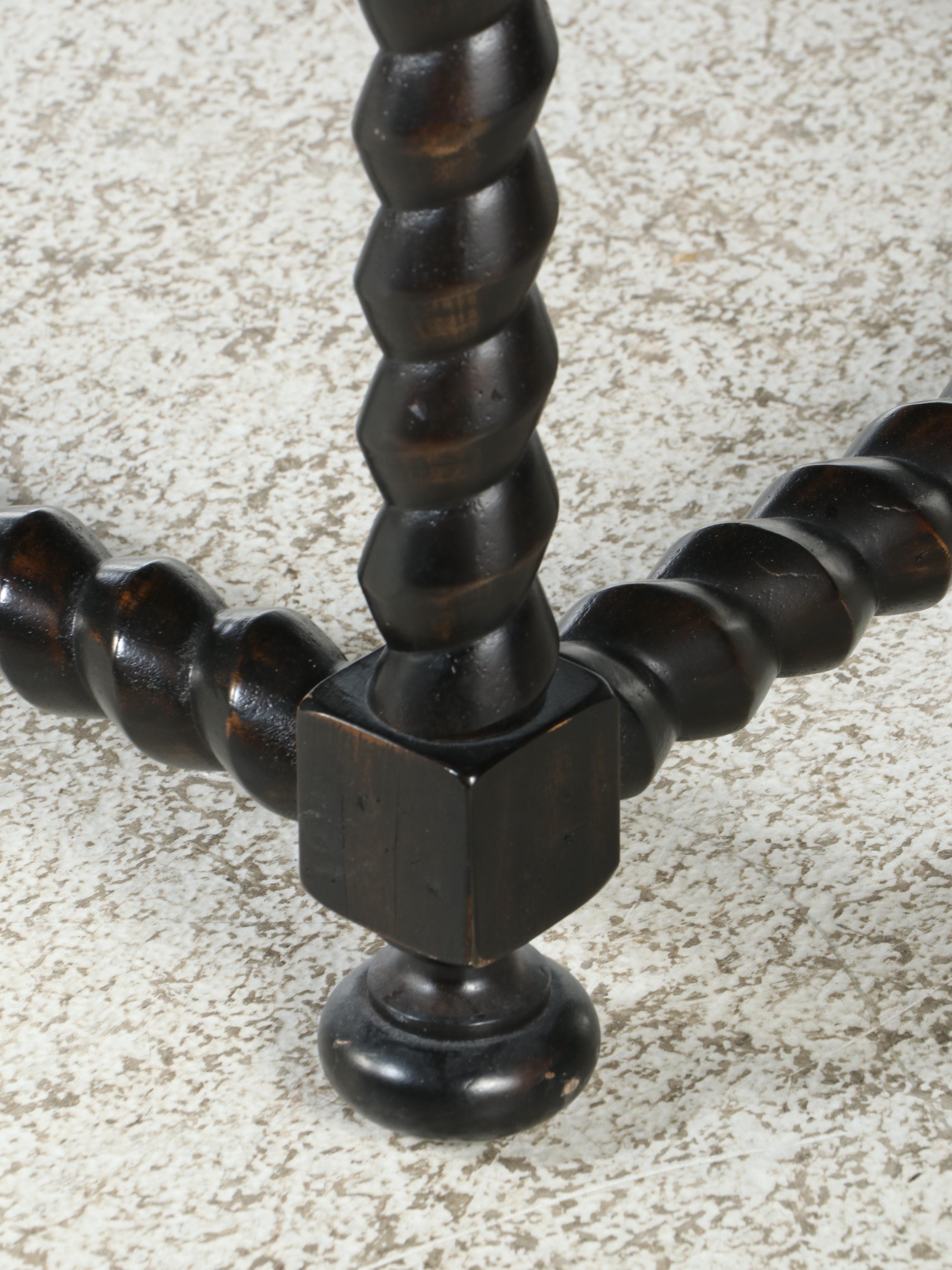 Bernhardt "Cordova" Ebonized Hardwood and Laminated Travertine Coffee Table