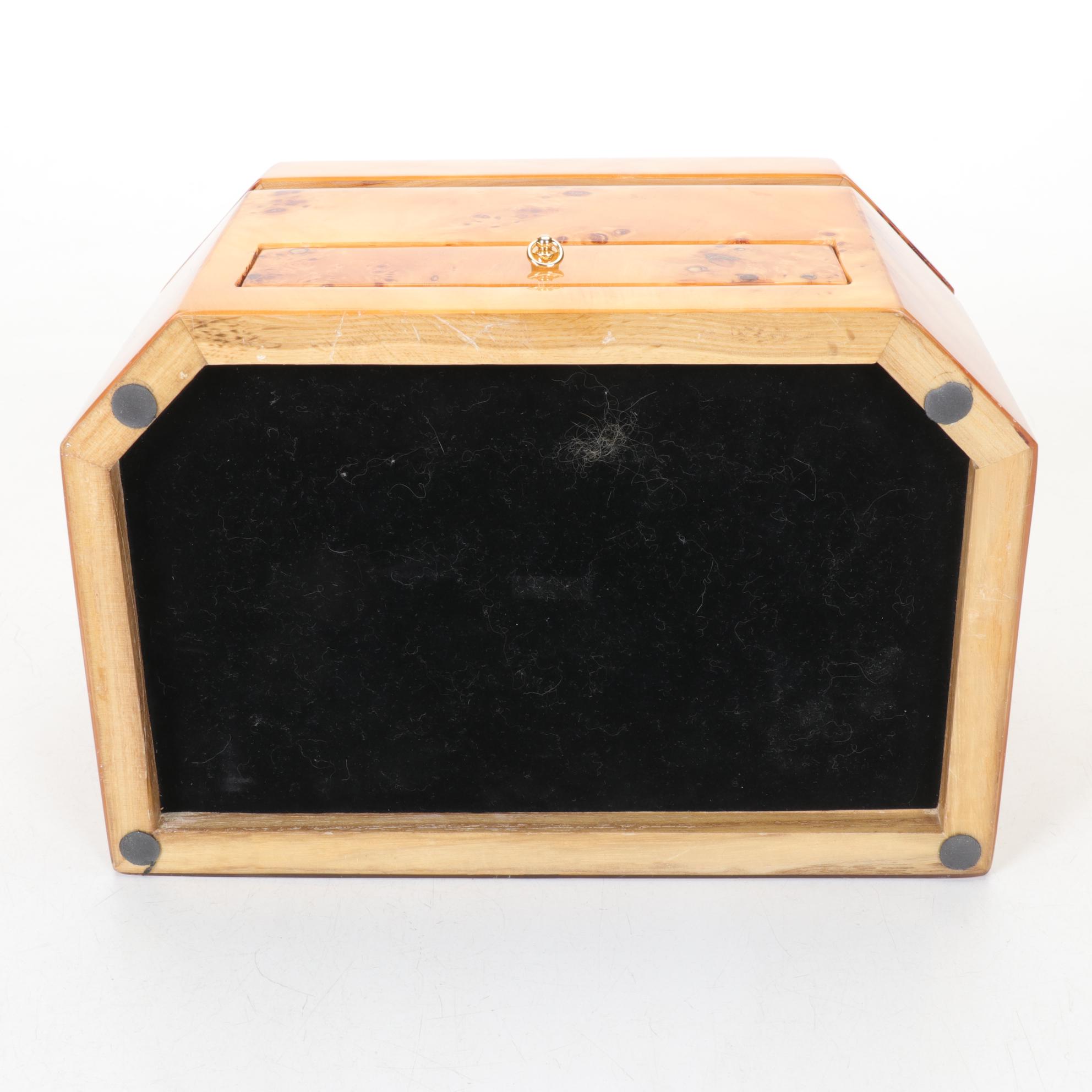 Burl Wood Jewelry Box, 21st Century