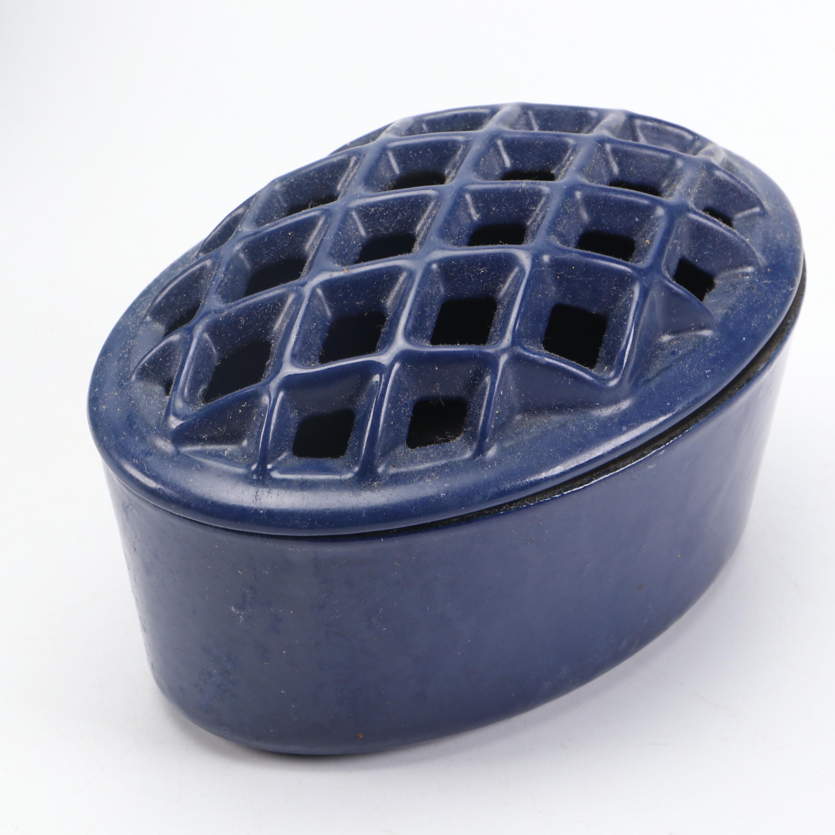 Enameled Cast Iron Dutch Oven and Wood Stove Steamer