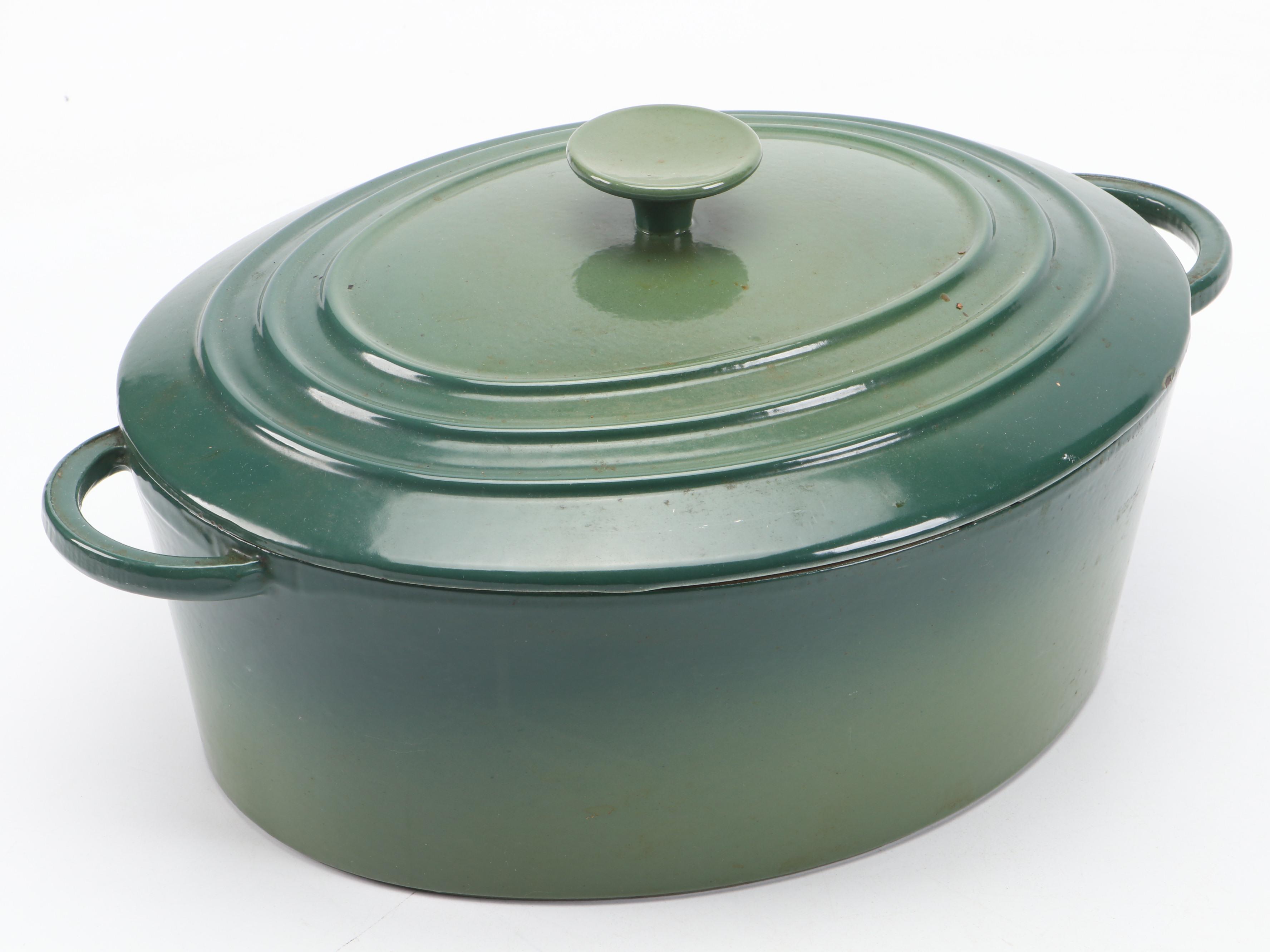 Enameled Cast Iron Dutch Oven and Wood Stove Steamer