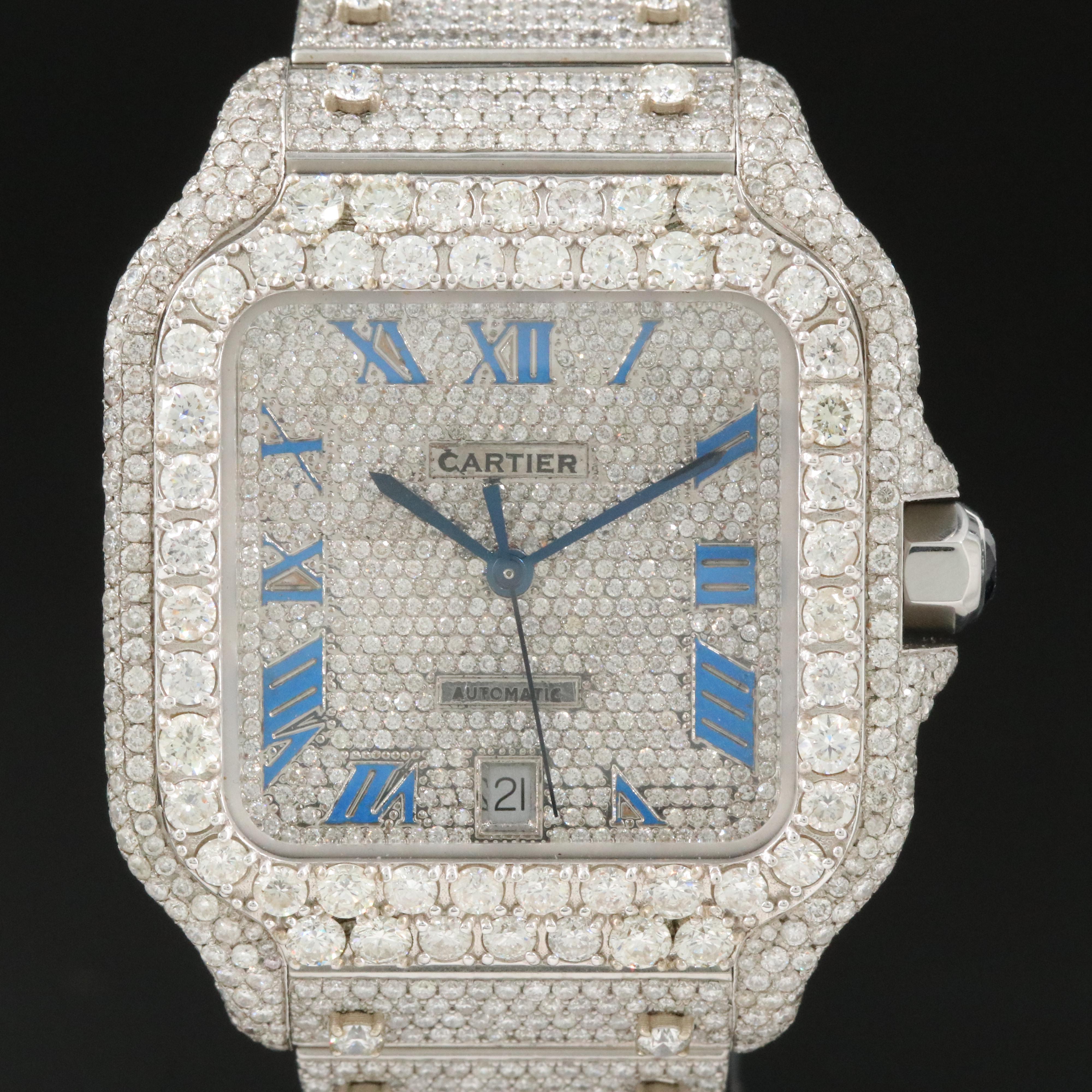 Cartier Santos de Cartier Custom 22.30 CTW Diamond Automatic Watch