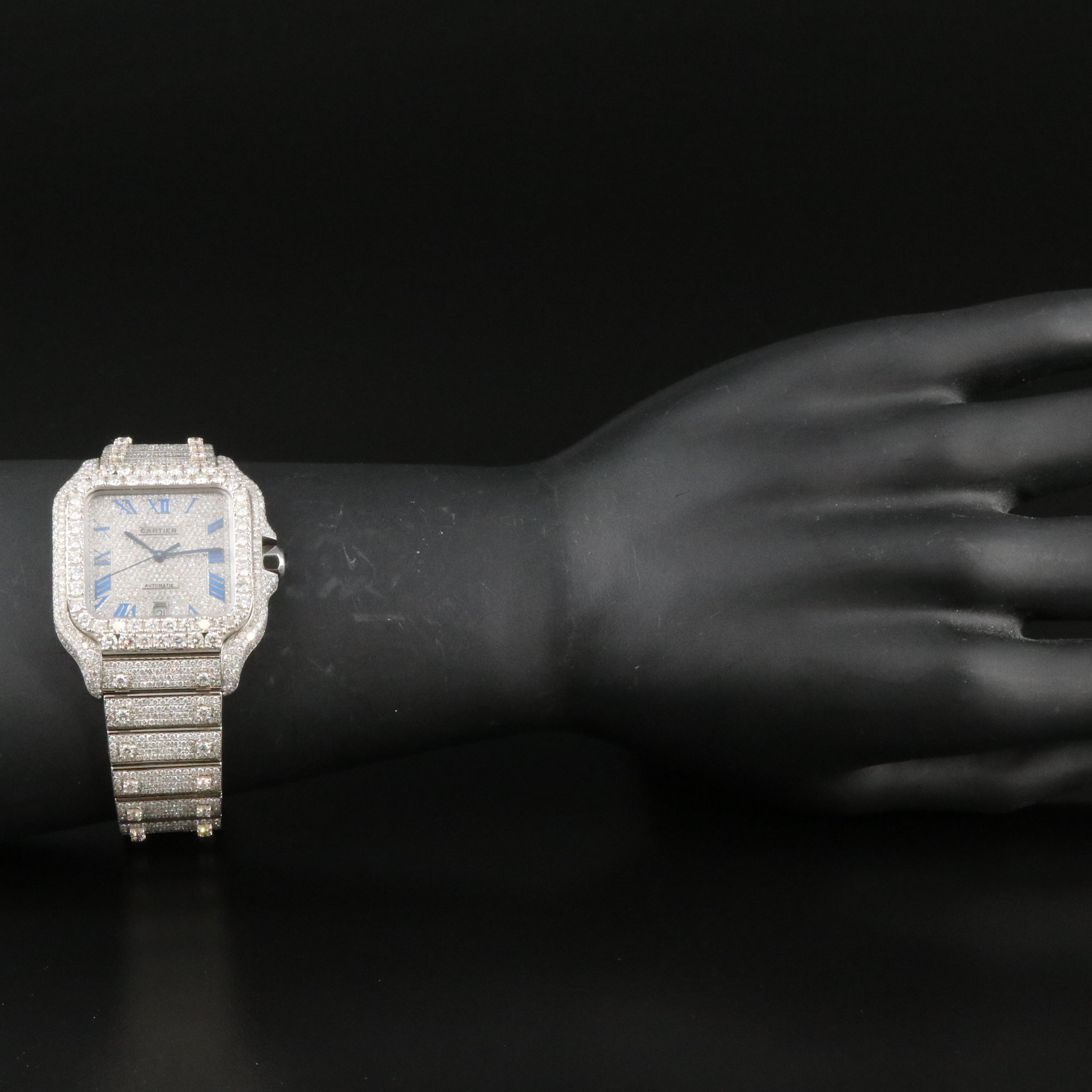 Cartier Santos de Cartier Custom 22.30 CTW Diamond Automatic Watch