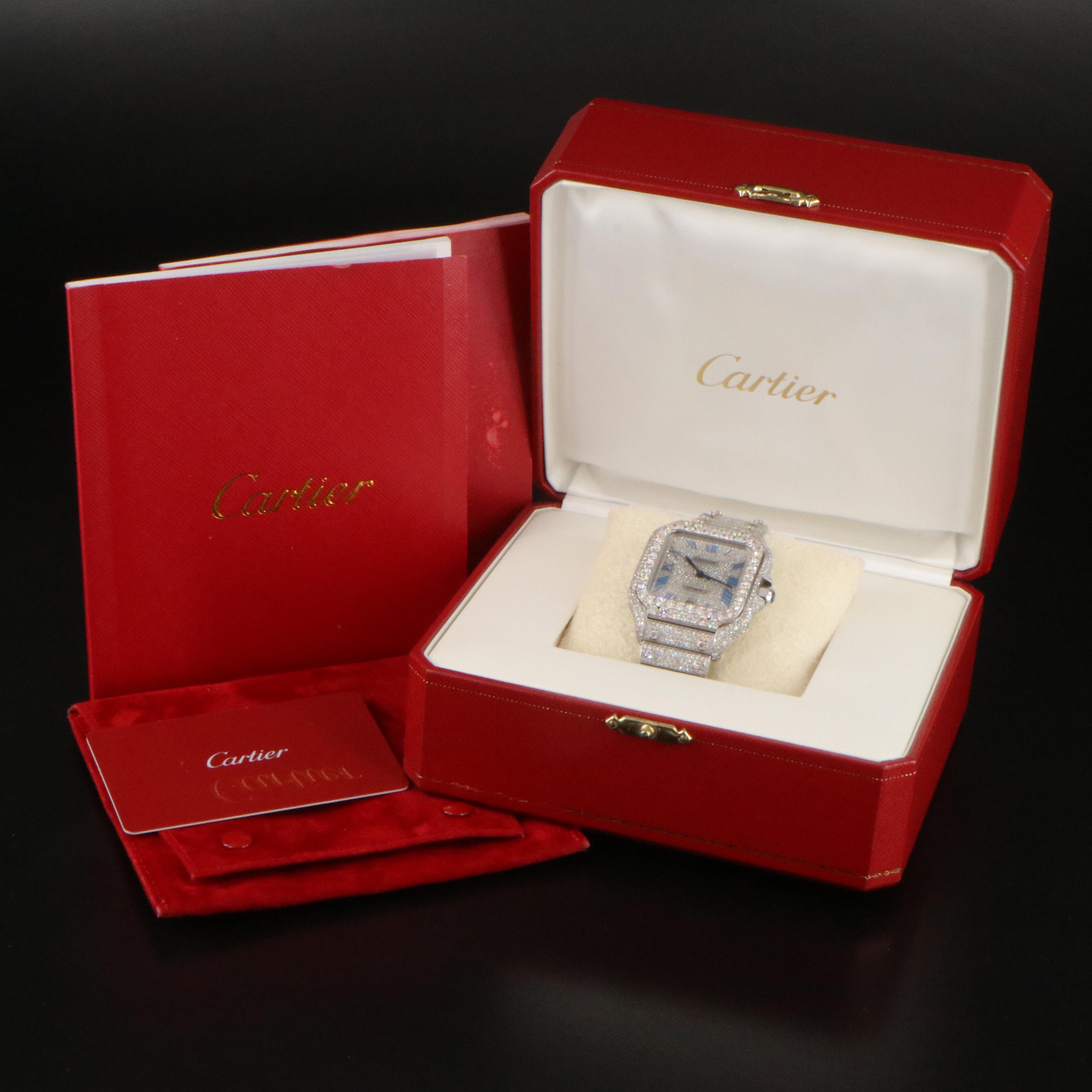 Cartier Santos de Cartier Custom 22.30 CTW Diamond Automatic Watch