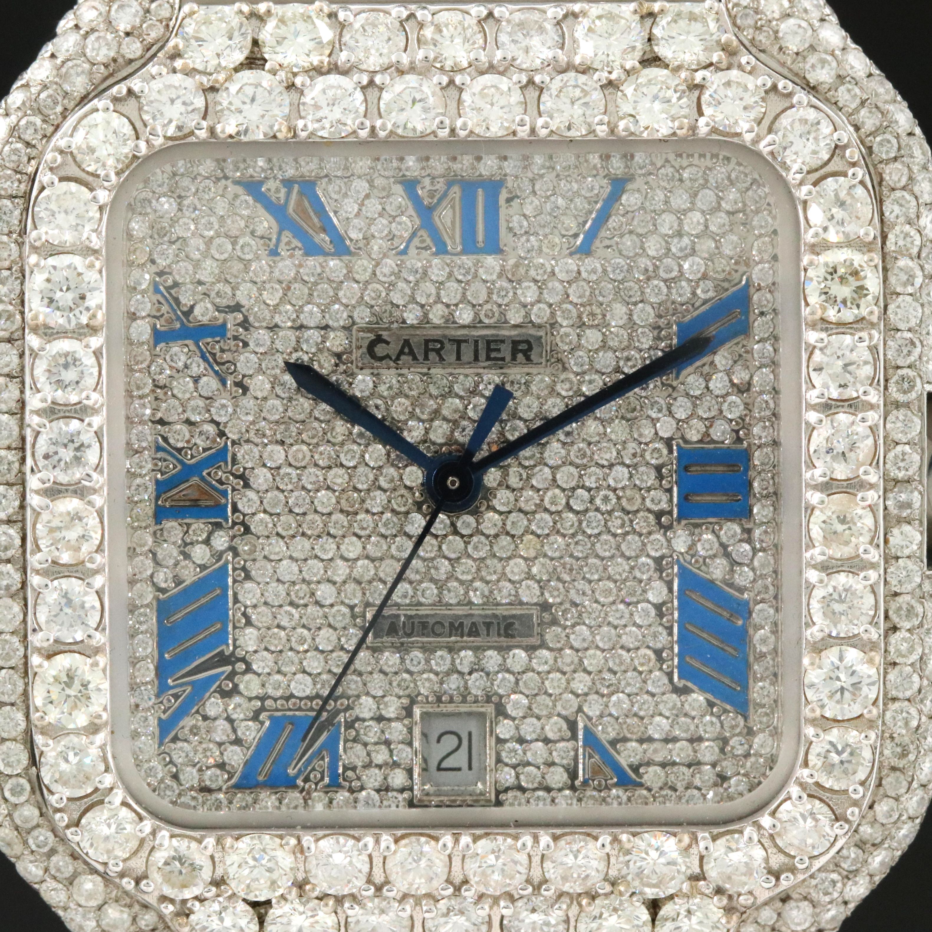Cartier Santos de Cartier Custom 22.30 CTW Diamond Automatic Watch