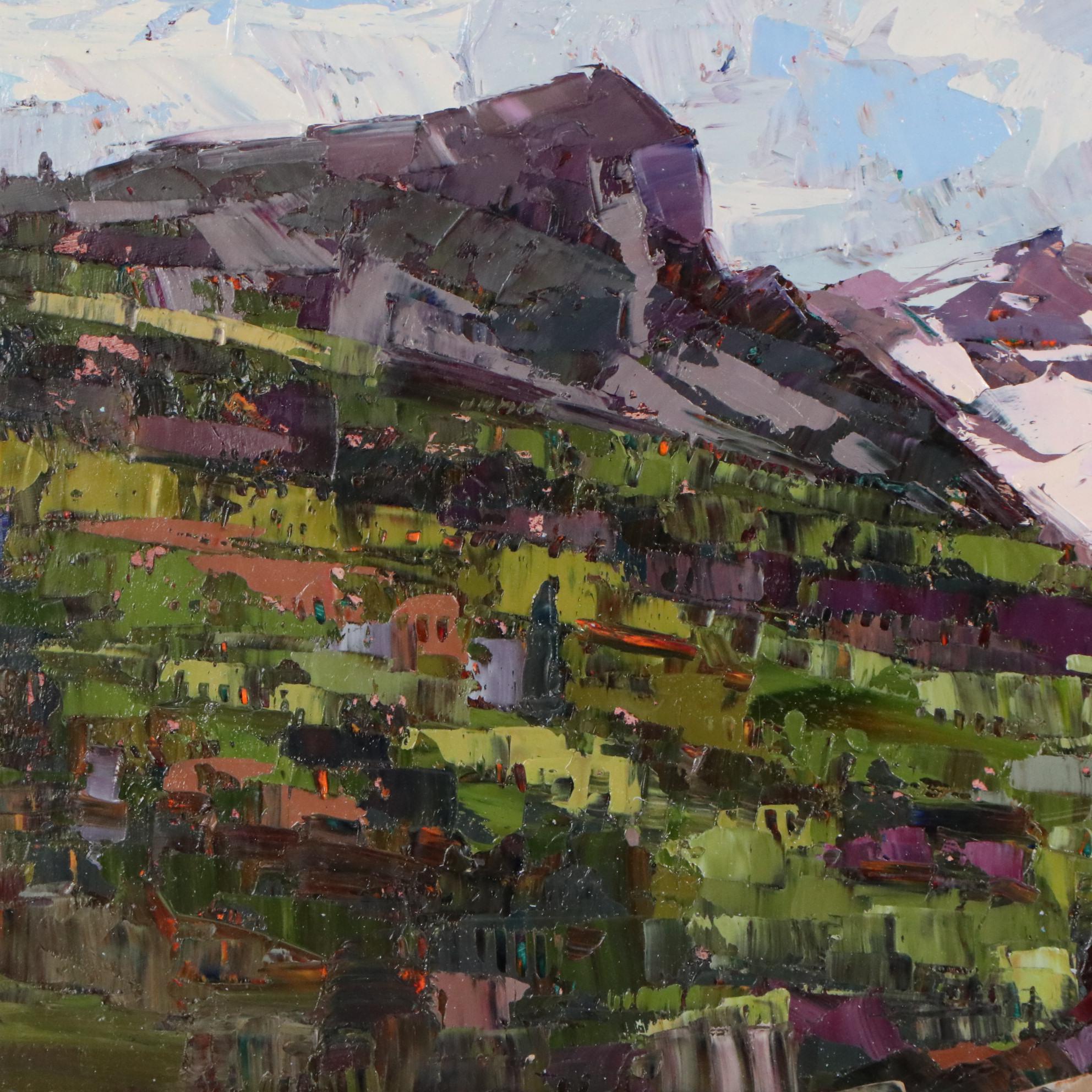 Robert Moore Landscape Oil Painting "Bitterroot Wilderness," 21st Century