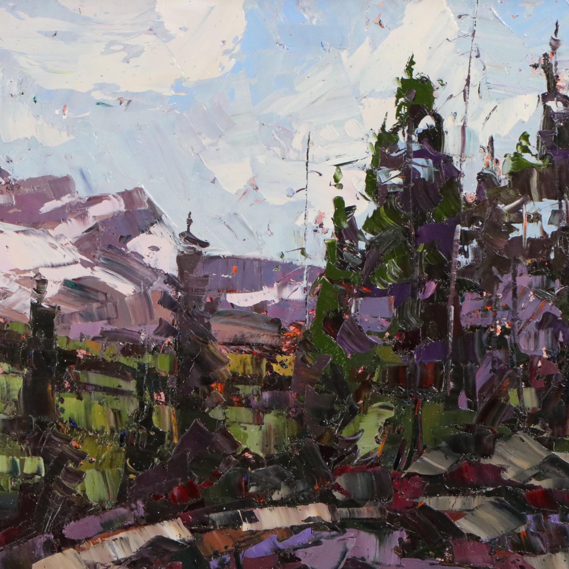 Robert Moore Landscape Oil Painting "Bitterroot Wilderness," 21st Century