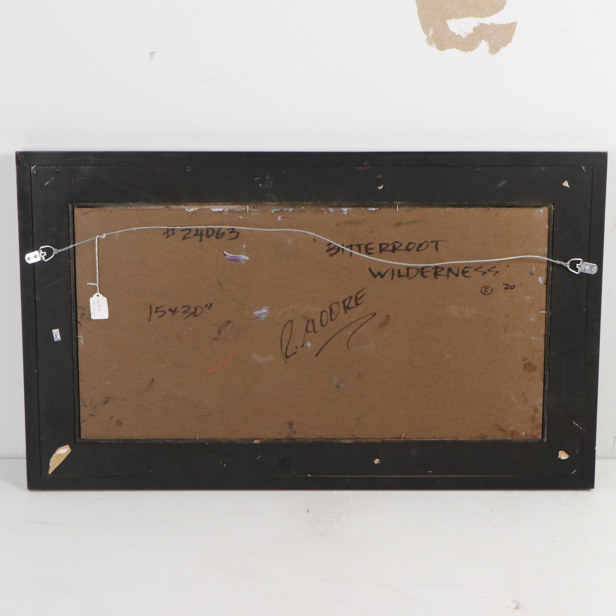 Robert Moore Landscape Oil Painting "Bitterroot Wilderness," 21st Century