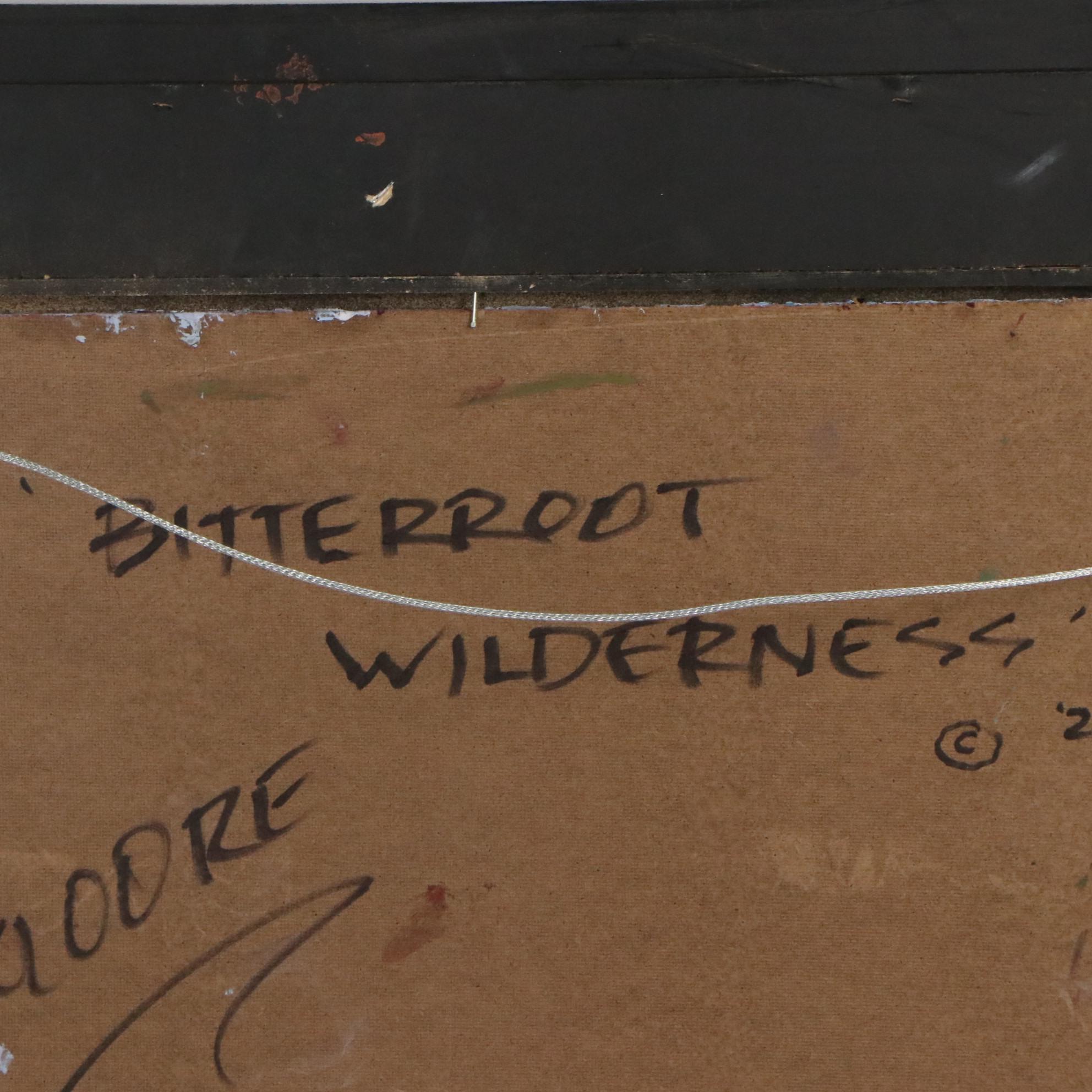 Robert Moore Landscape Oil Painting "Bitterroot Wilderness," 21st Century