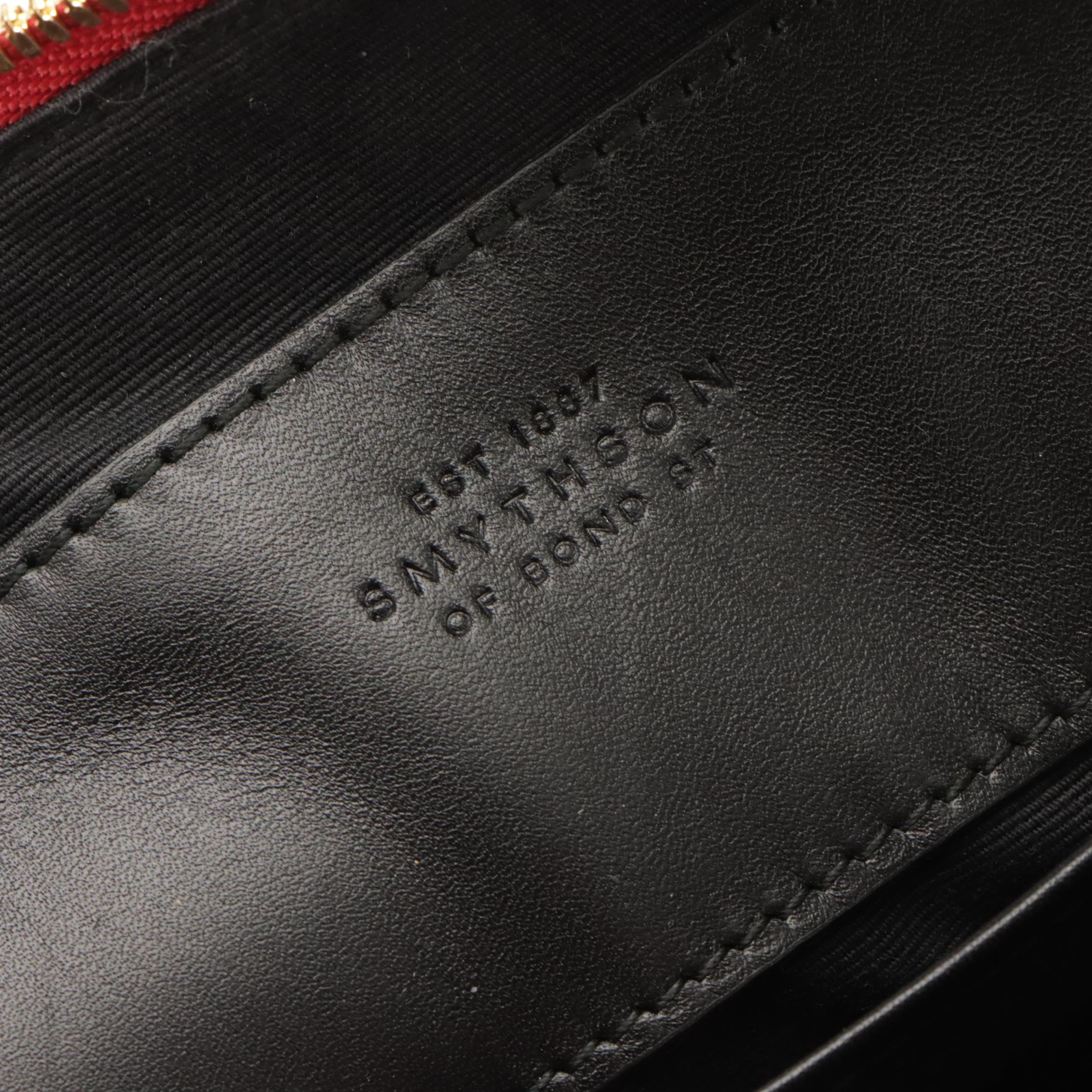 Smythson of Bond Street Multi-Zip Crossbody Bag in Leather