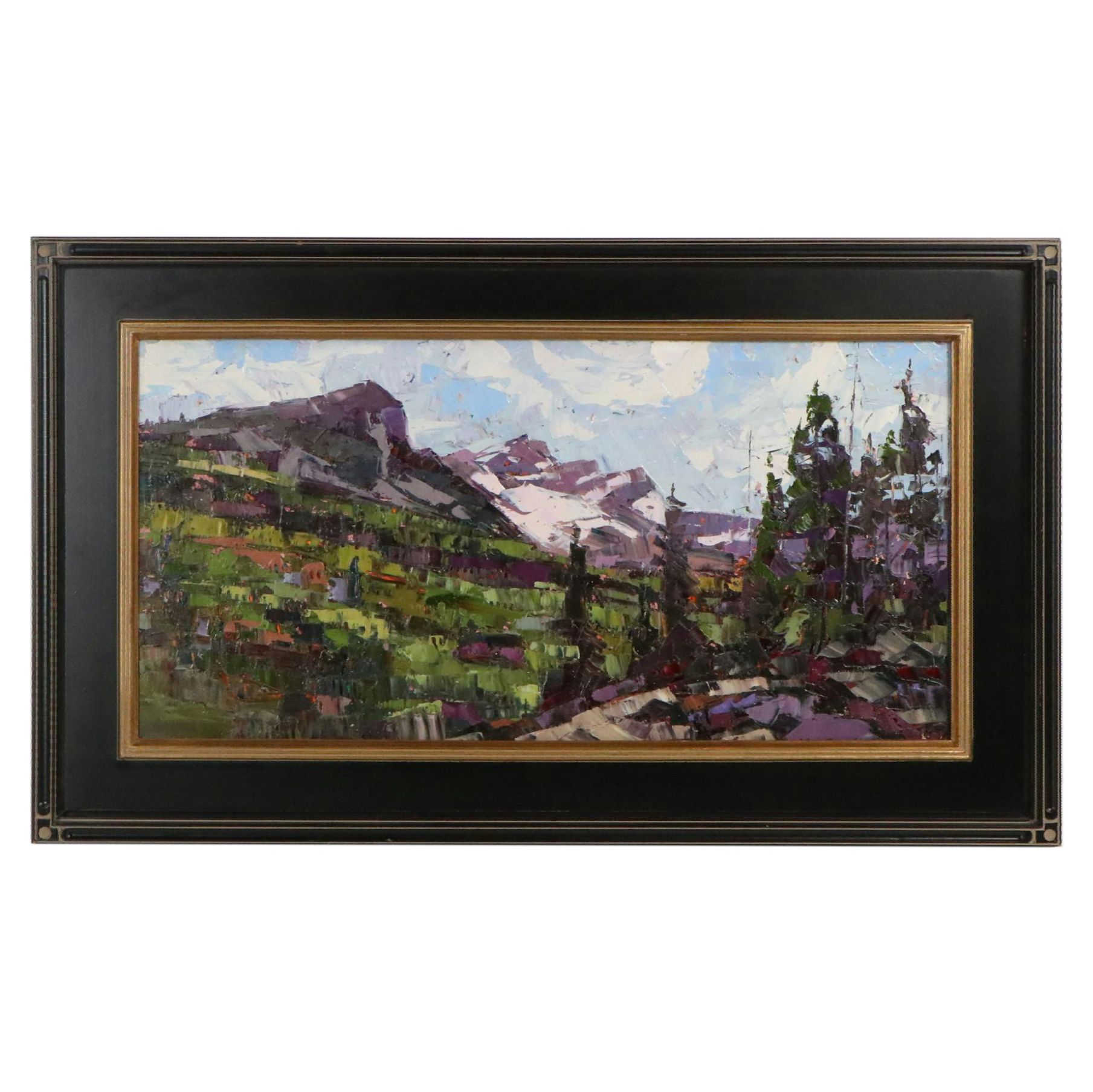 Robert Moore Landscape Oil Painting "Bitterroot Wilderness," 21st Century