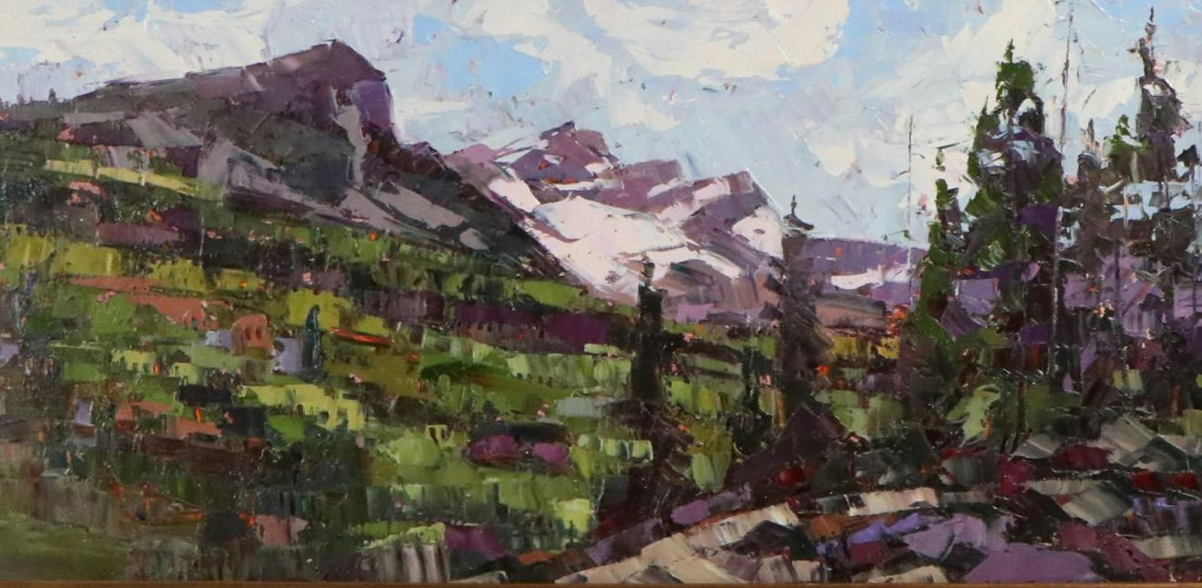 Robert Moore Landscape Oil Painting "Bitterroot Wilderness," 21st Century