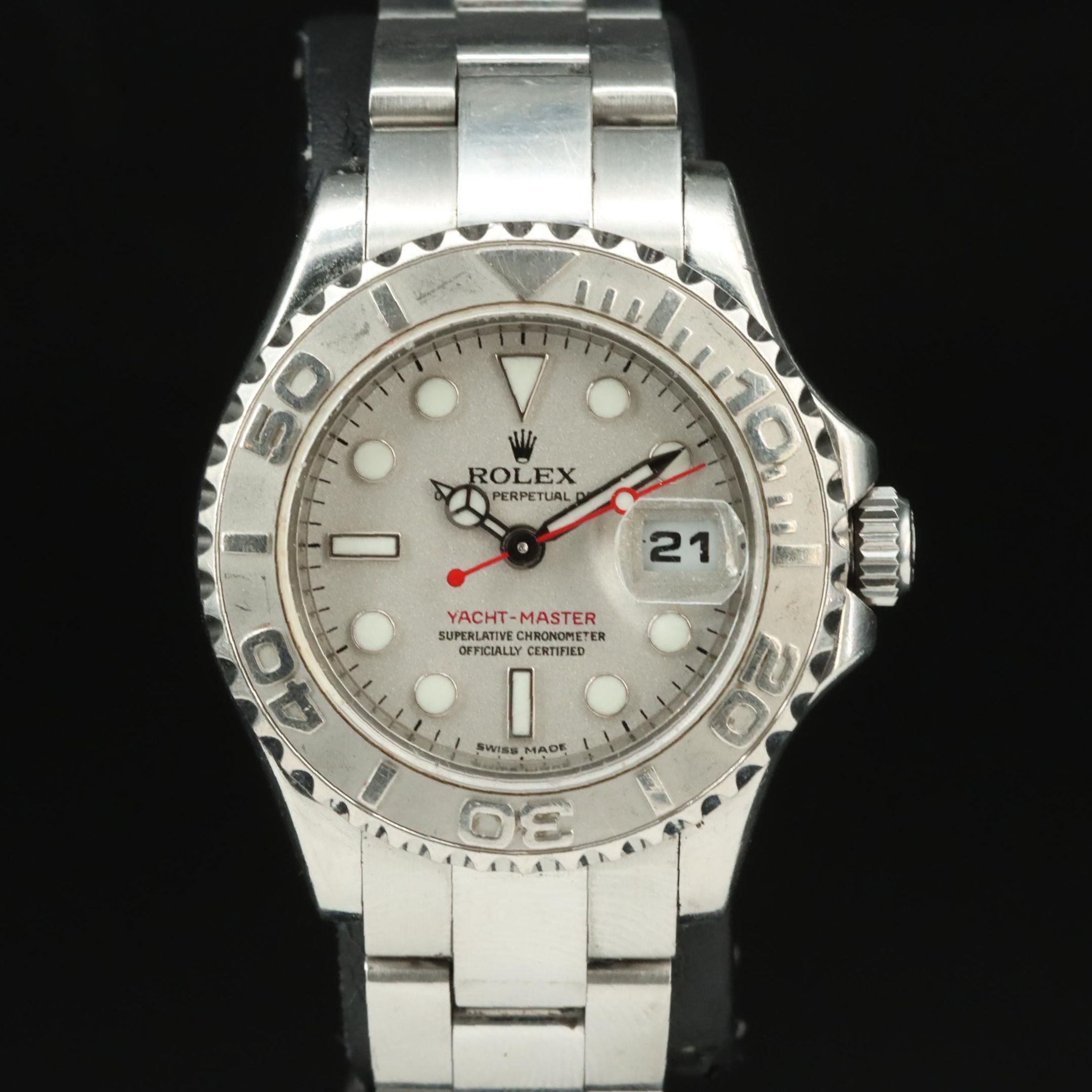 2007 Rolex Yacht-Master Platinum Dial and Bezel Watch