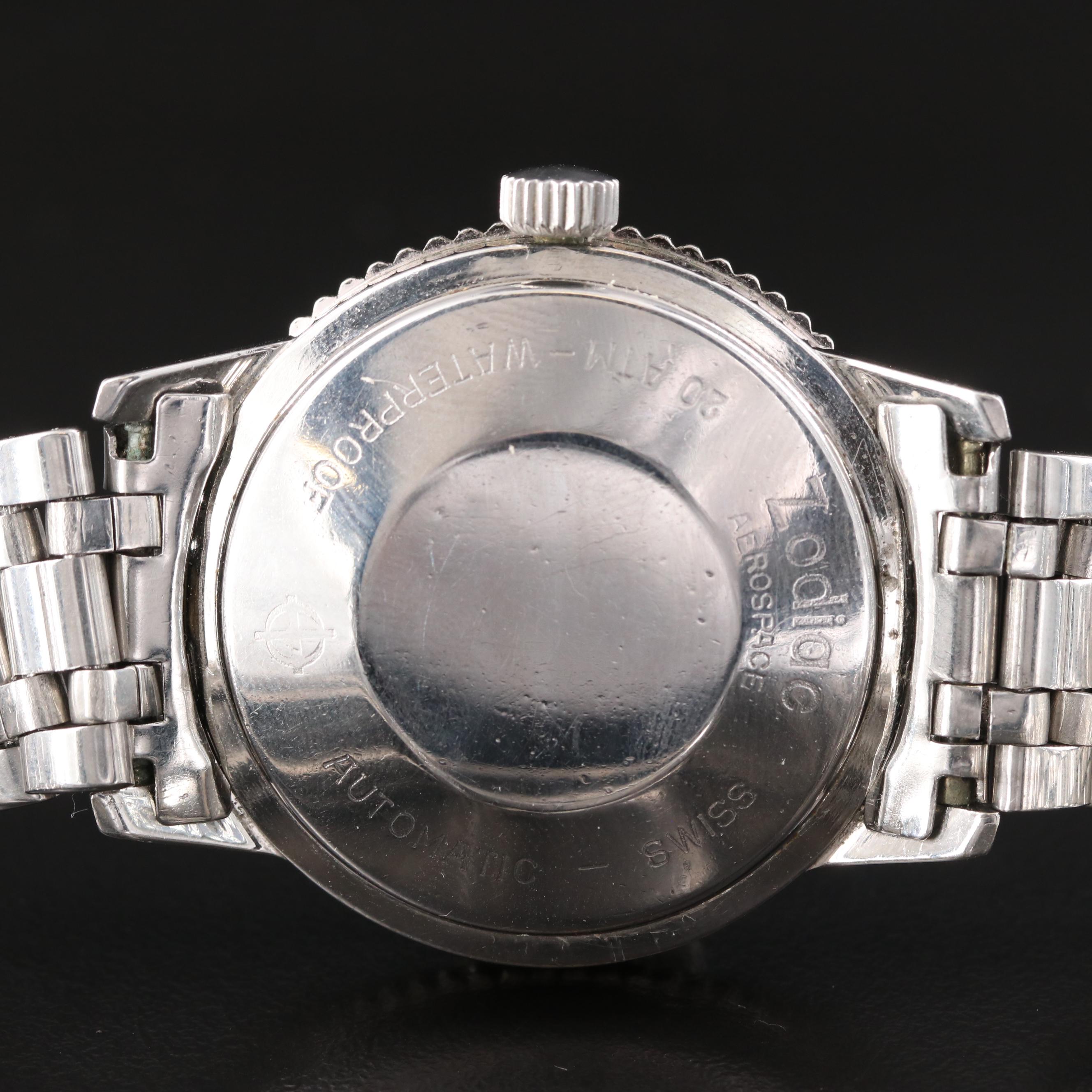 Vintage Zodiac Aerospace GMT Steel Automatic Watch