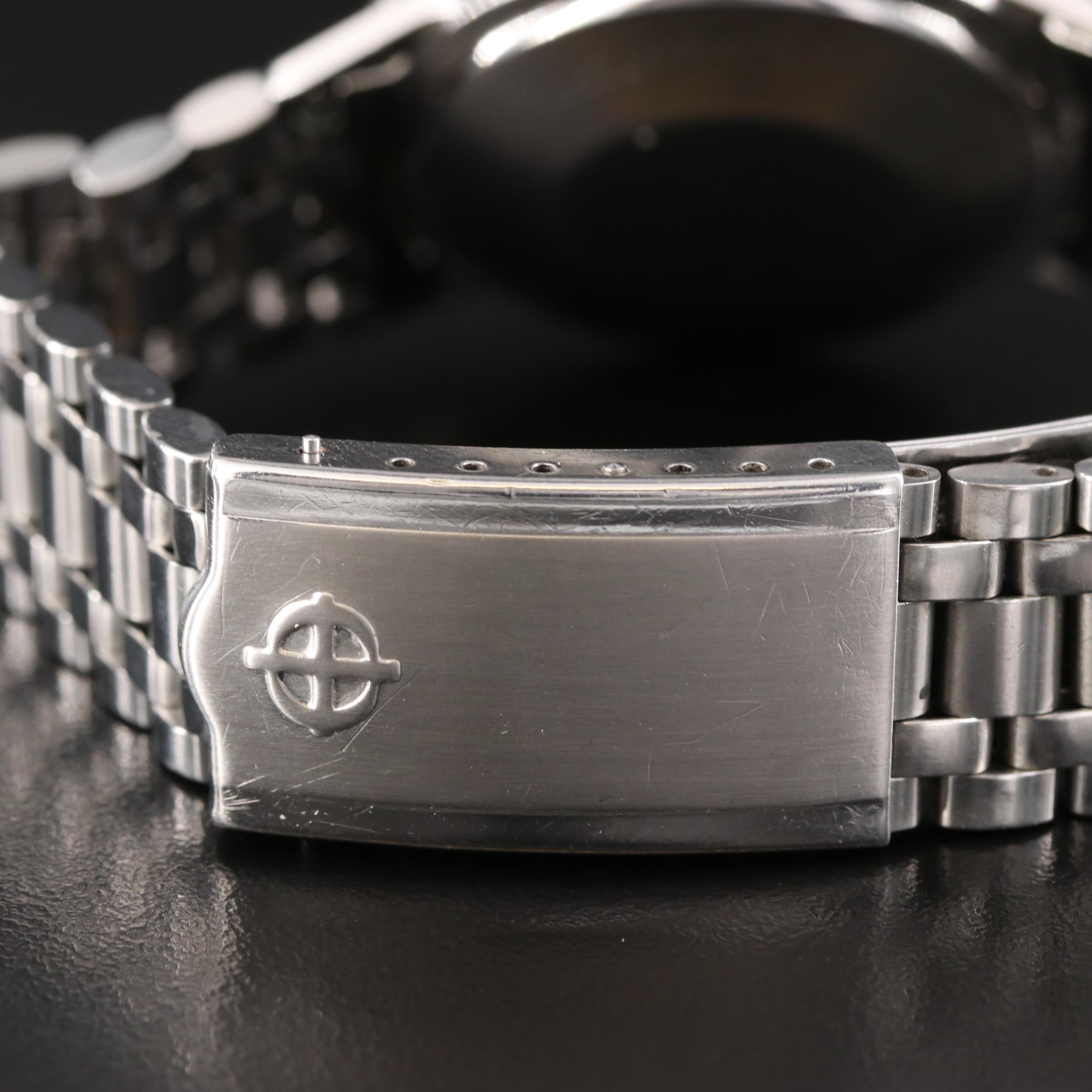 Vintage Zodiac Aerospace GMT Steel Automatic Watch