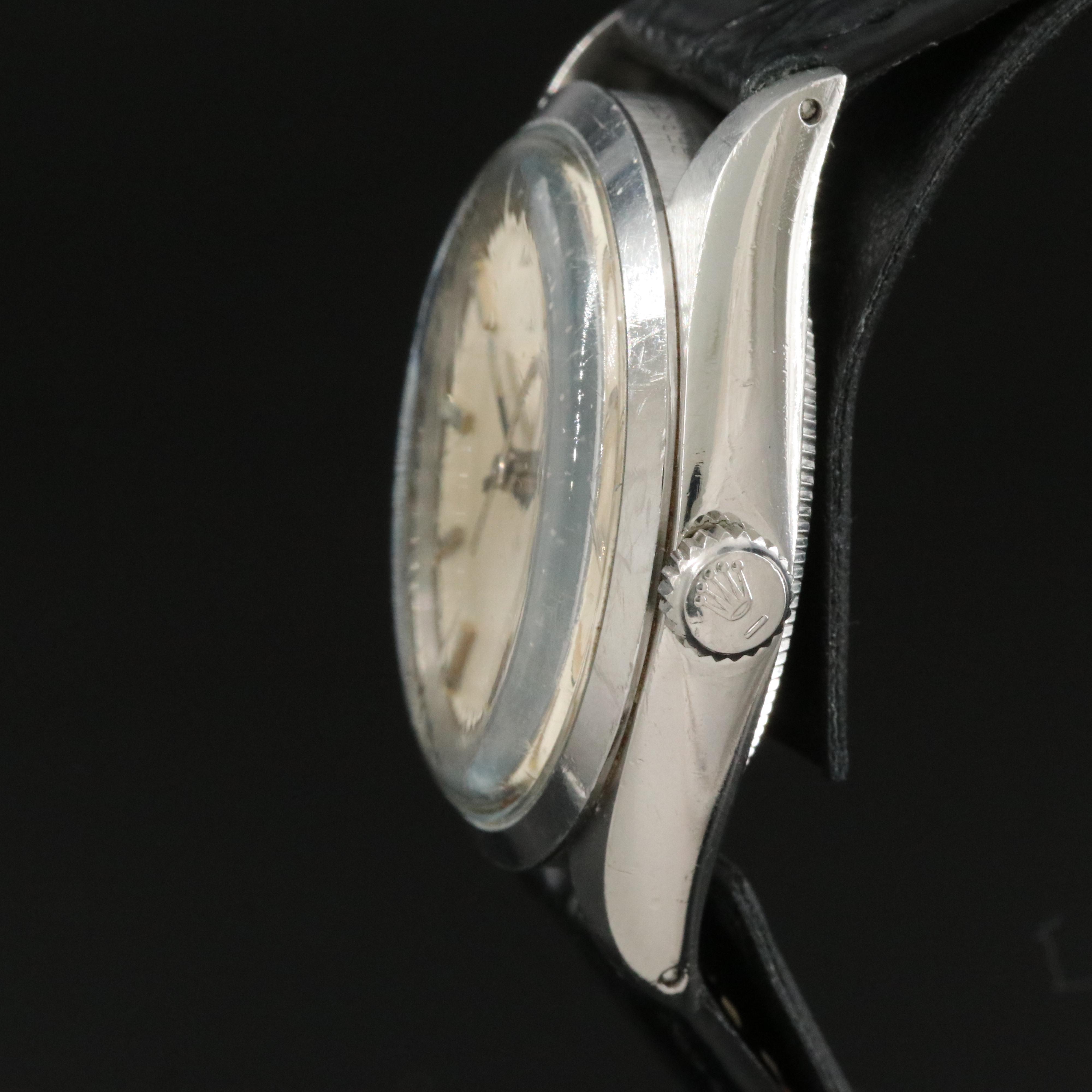 1977 Rolex Air-King 5500 Silver Steel Automatic Watch