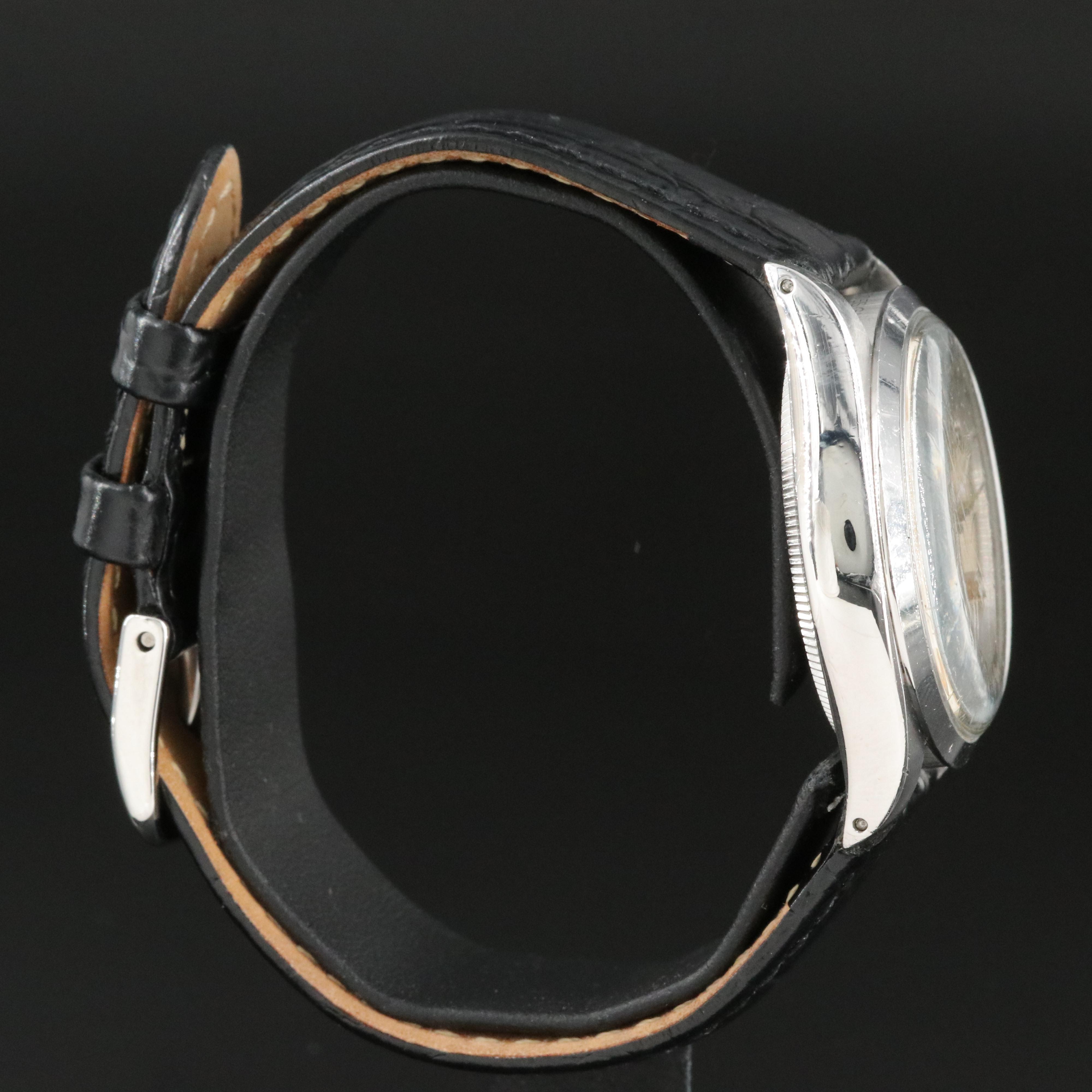 1977 Rolex Air-King 5500 Silver Steel Automatic Watch