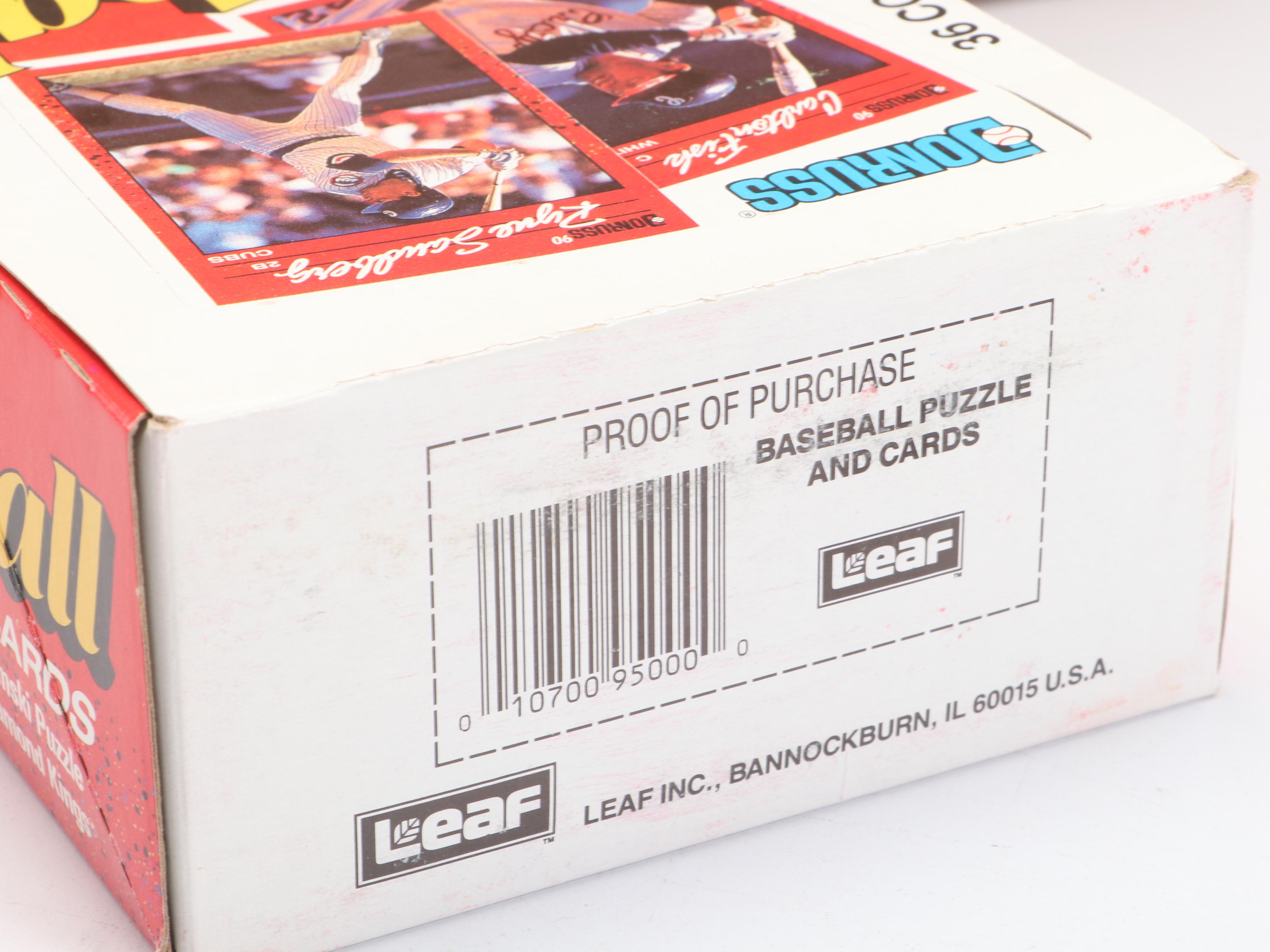 1990 Donruss Sealed Baseball Trading Card Packs with Open Case