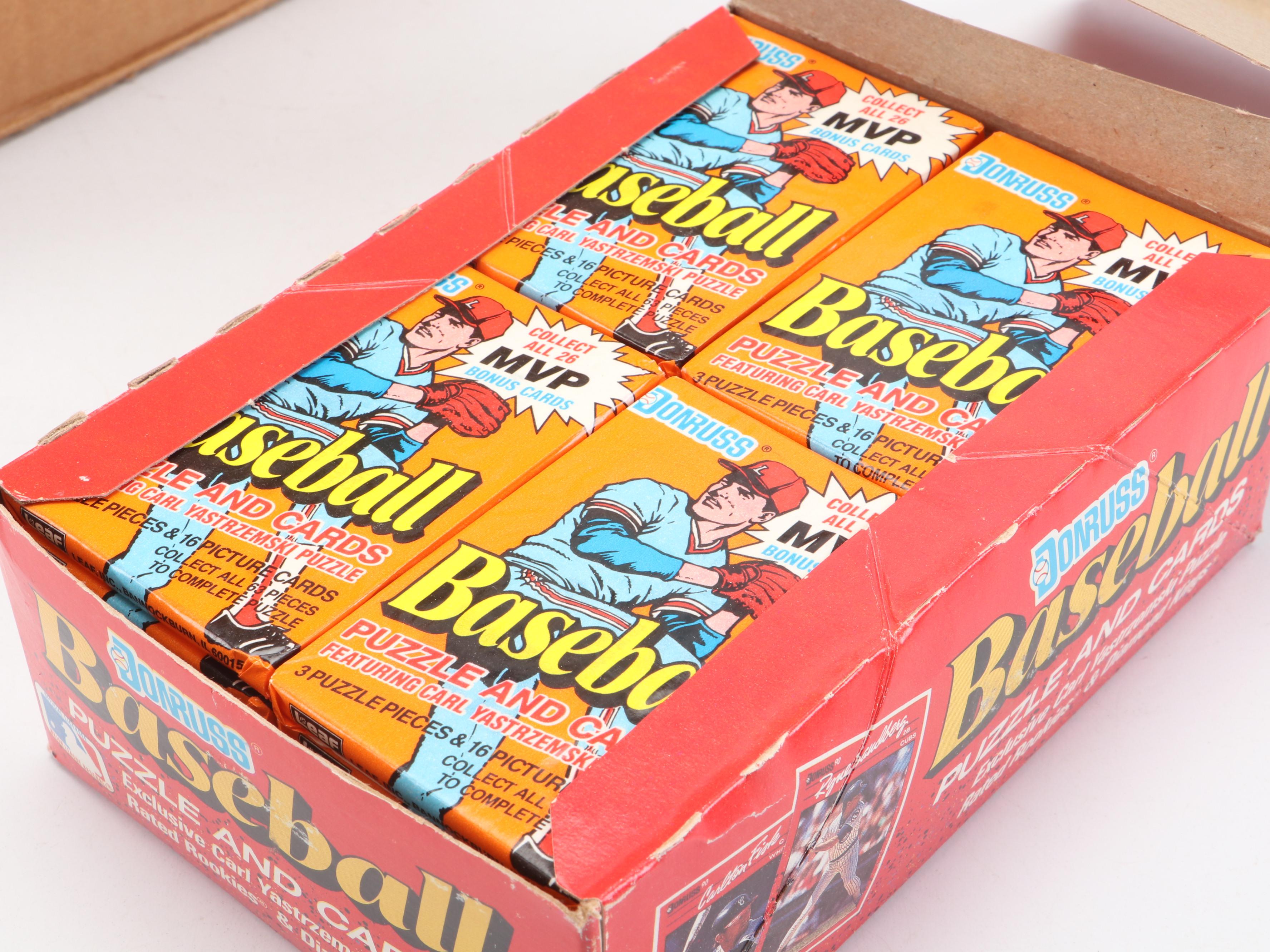 1990 Donruss Sealed Baseball Trading Card Packs with Open Case